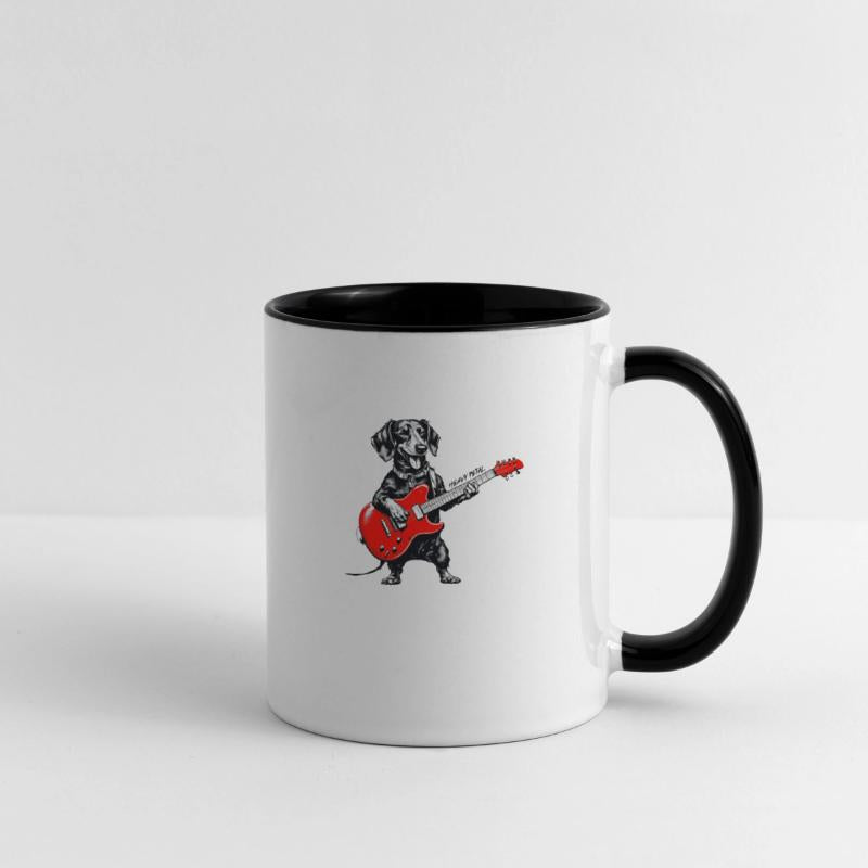 Dachshund Playing Guitar Funny Rock and Roll Dog