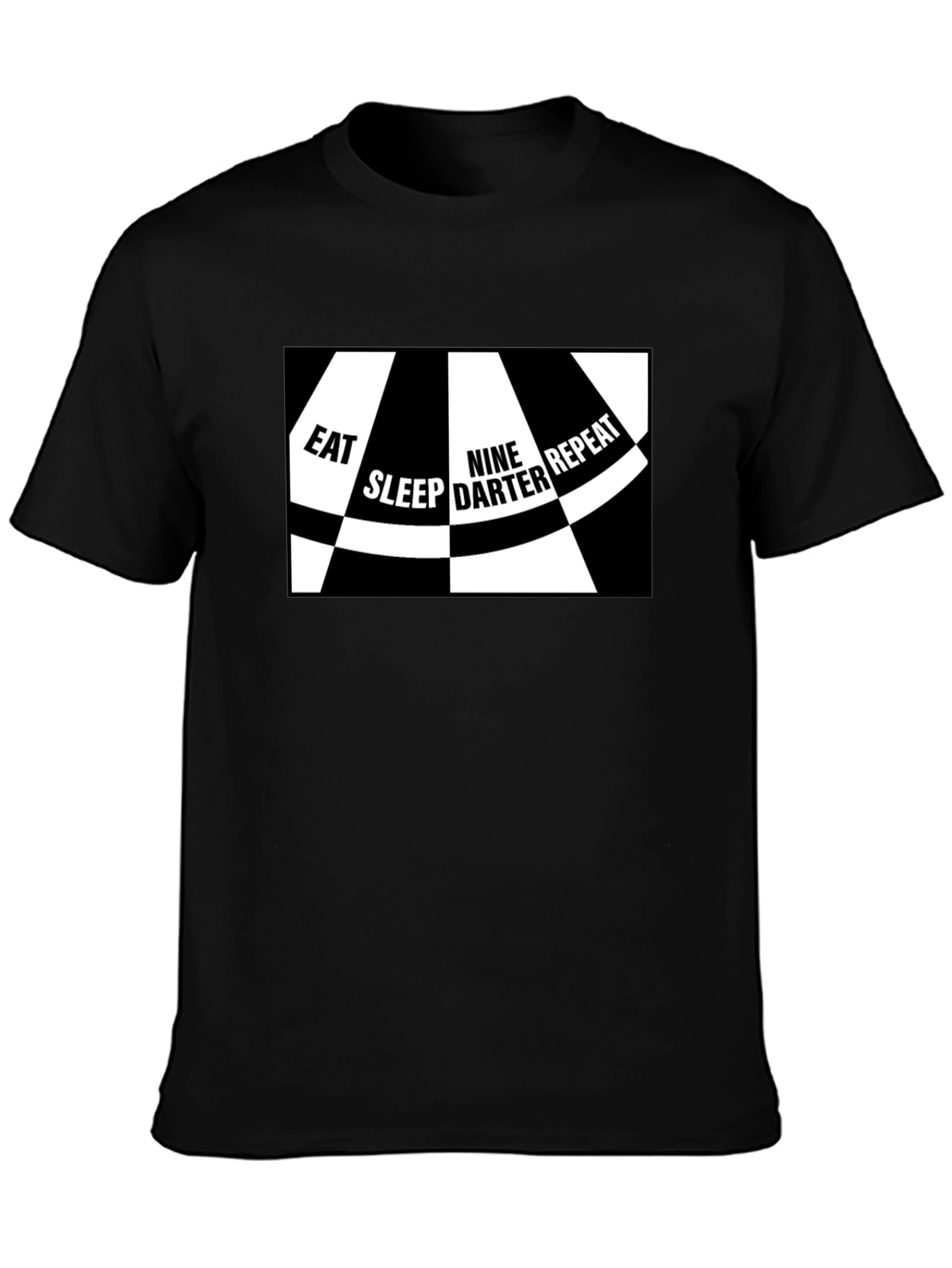 Eat Sleep Nine Darter Repeat Black T-Shirt
