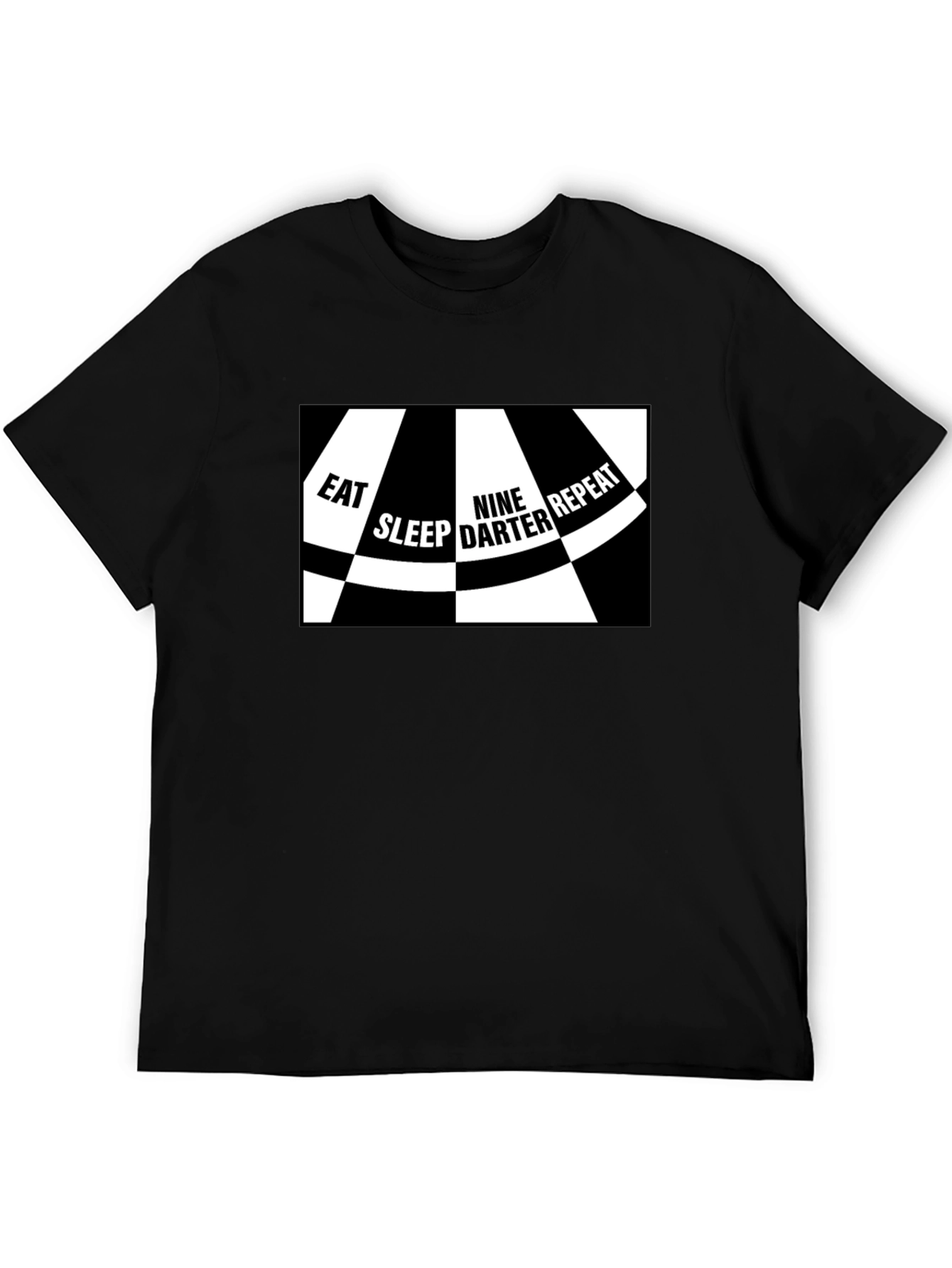 Eat Sleep Nine Darter Repeat Black T-Shirt