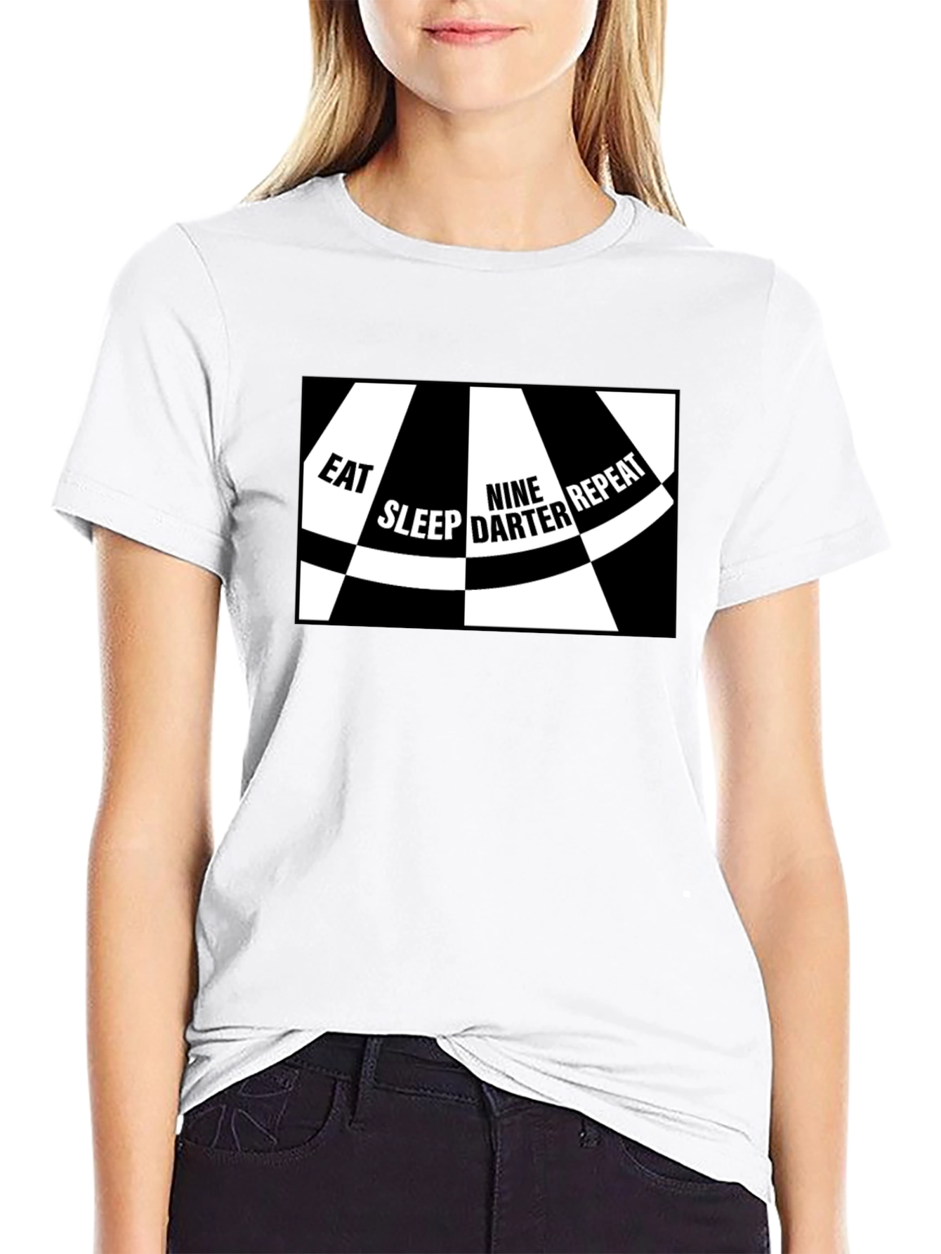Eat Sleep Nine Darter Repeat Black T-Shirt