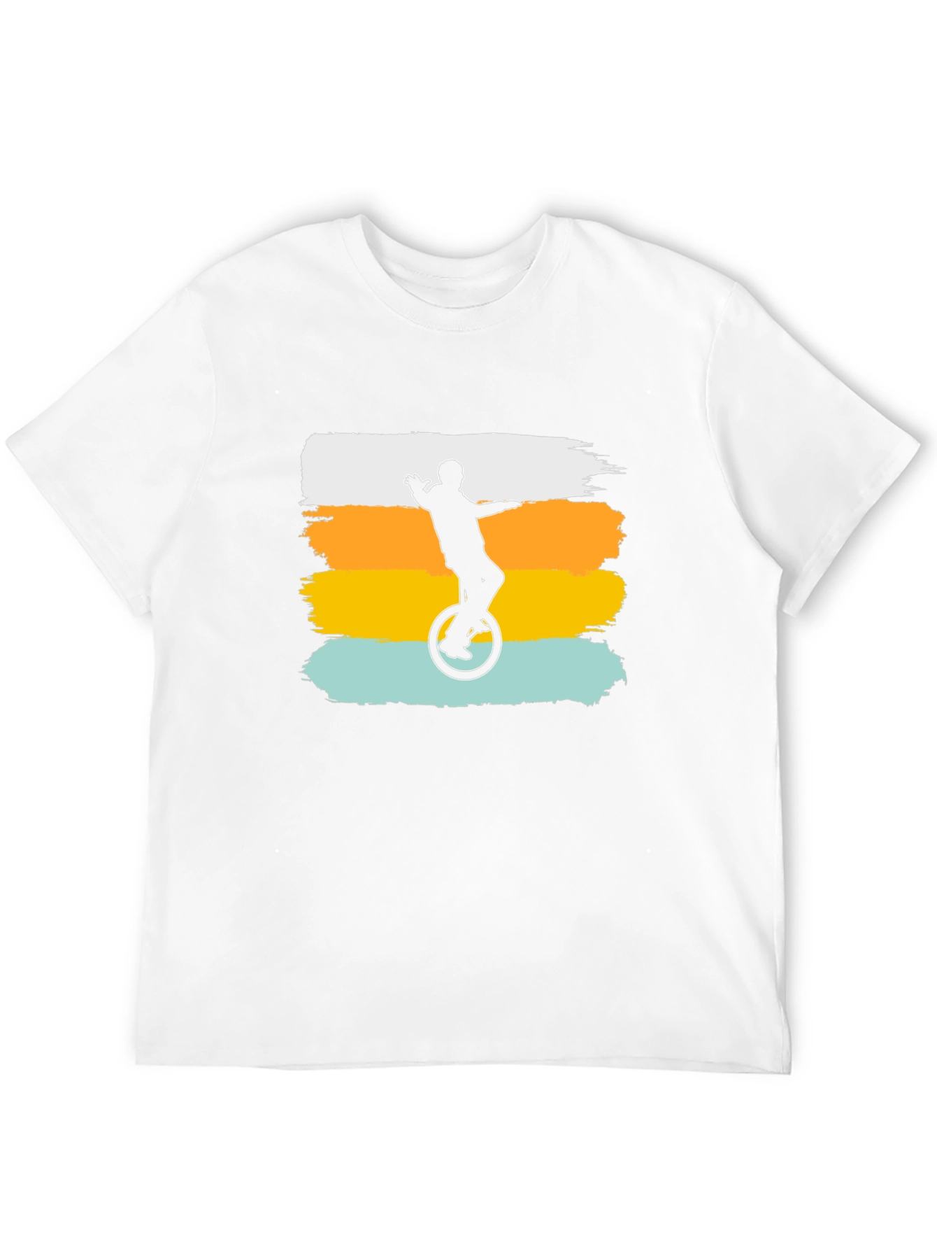 Retro Unicyclist Graphic Tee - Black T-Shirt