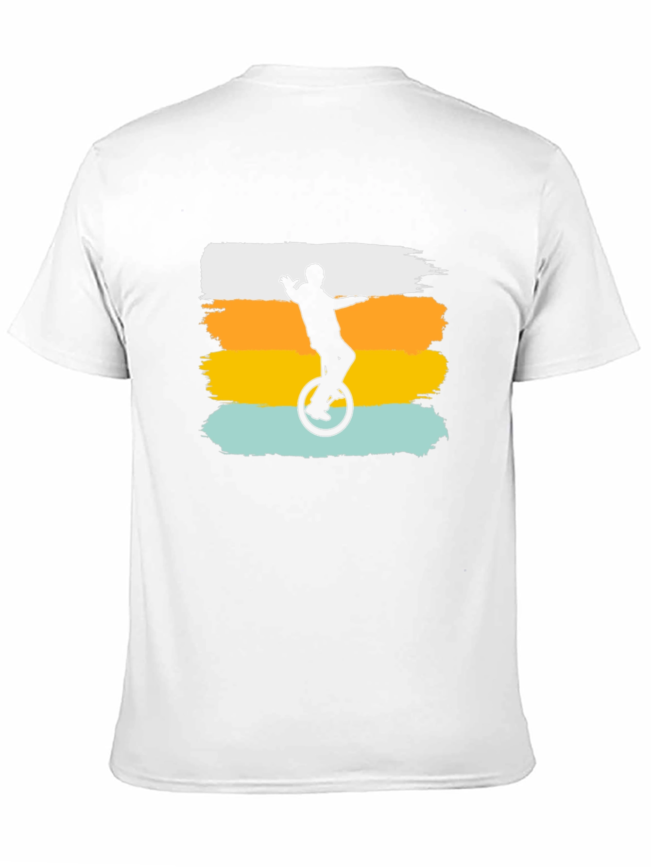 Retro Unicyclist Graphic Tee - Black T-Shirt