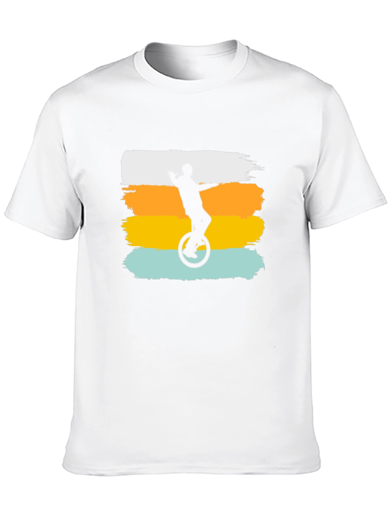 Retro Unicyclist Graphic Tee - Black T-Shirt