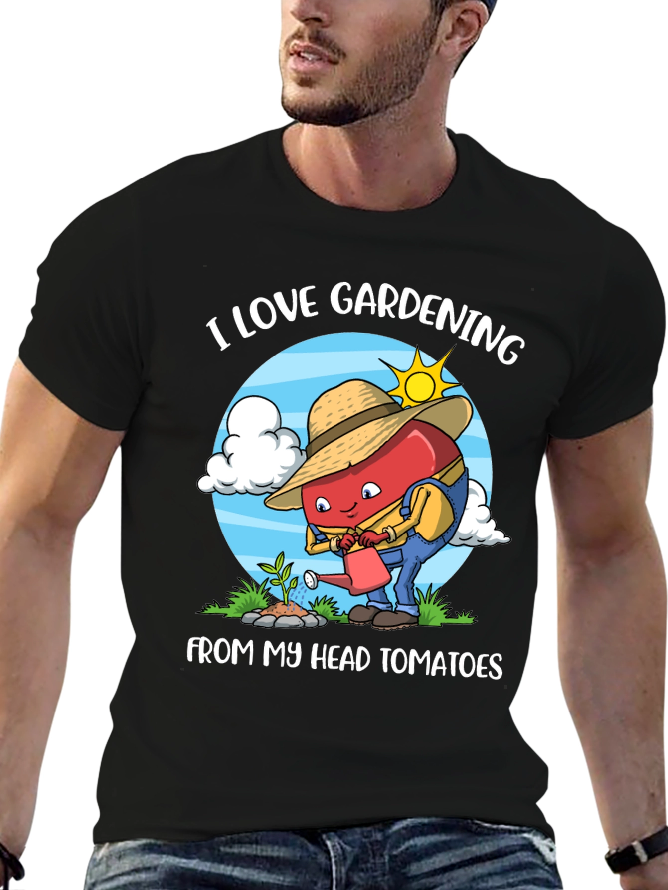 I Love Gardening T-Shirt Funny Tomato Gardener Tee