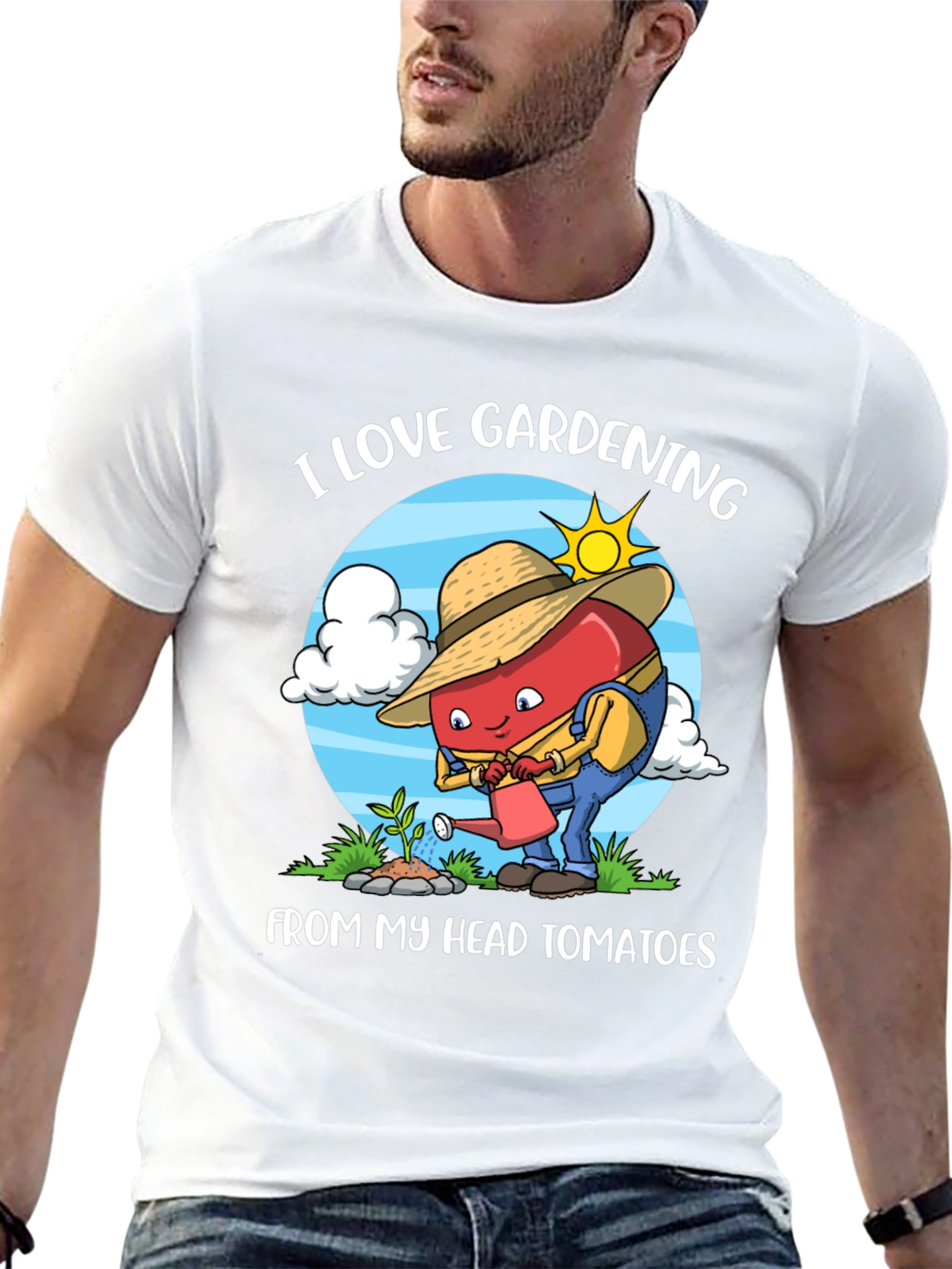 I Love Gardening T-Shirt Funny Tomato Gardener Tee