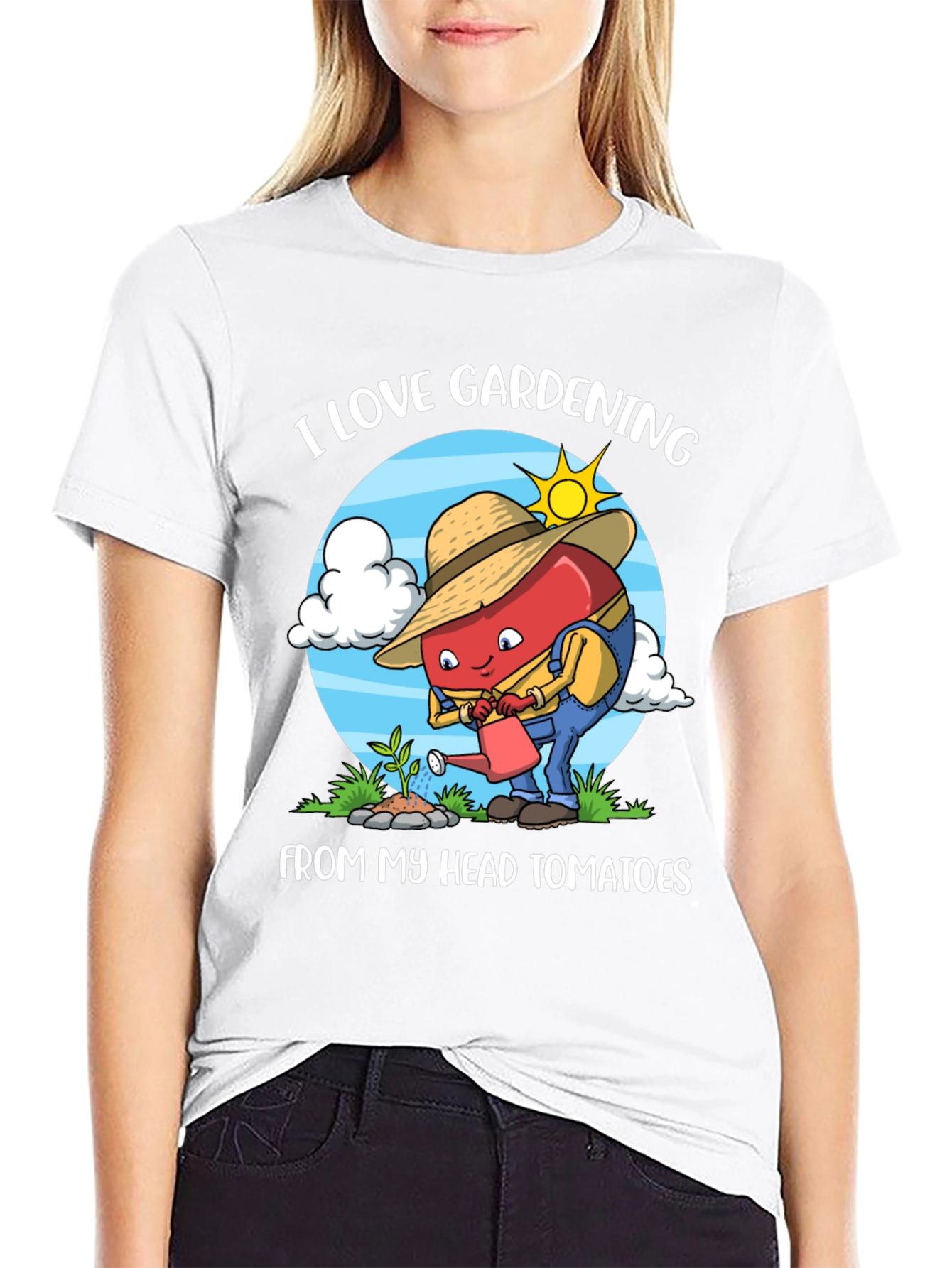 I Love Gardening T-Shirt Funny Tomato Gardener Tee
