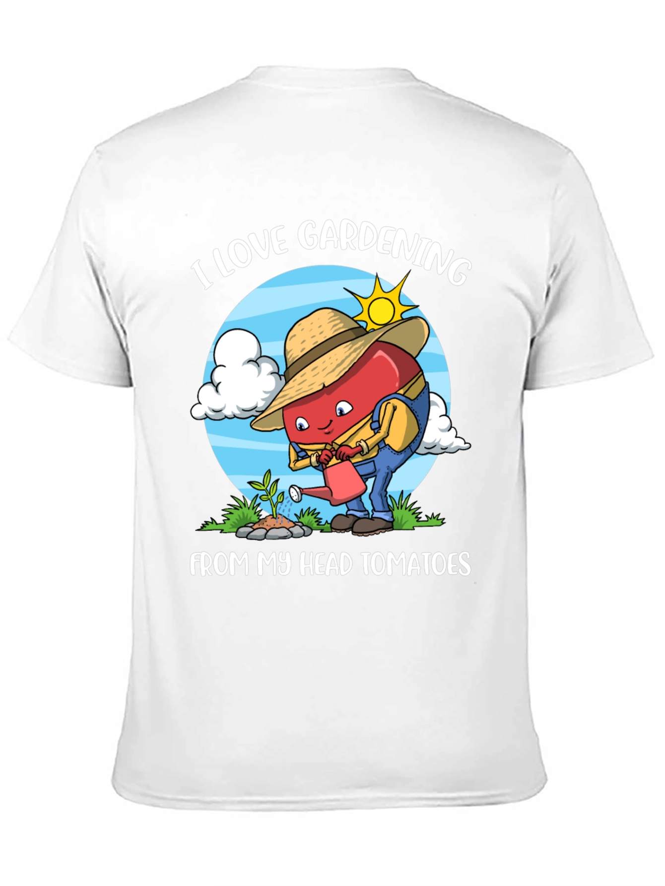 I Love Gardening T-Shirt Funny Tomato Gardener Tee