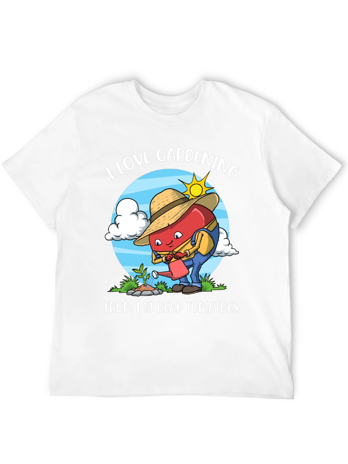 I Love Gardening T-Shirt Funny Tomato Gardener Tee