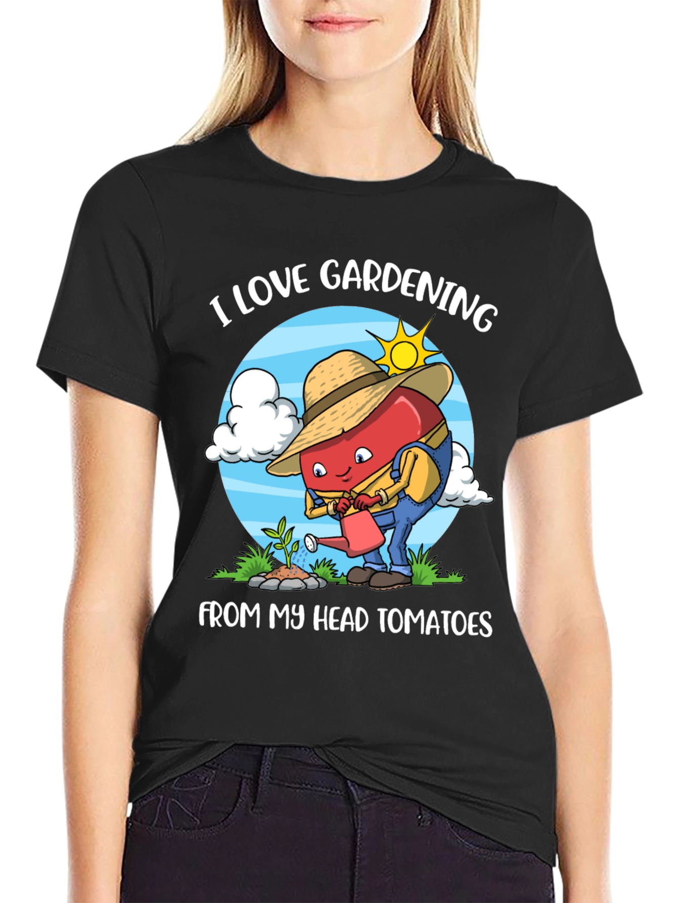 I Love Gardening T-Shirt Funny Tomato Gardener Tee