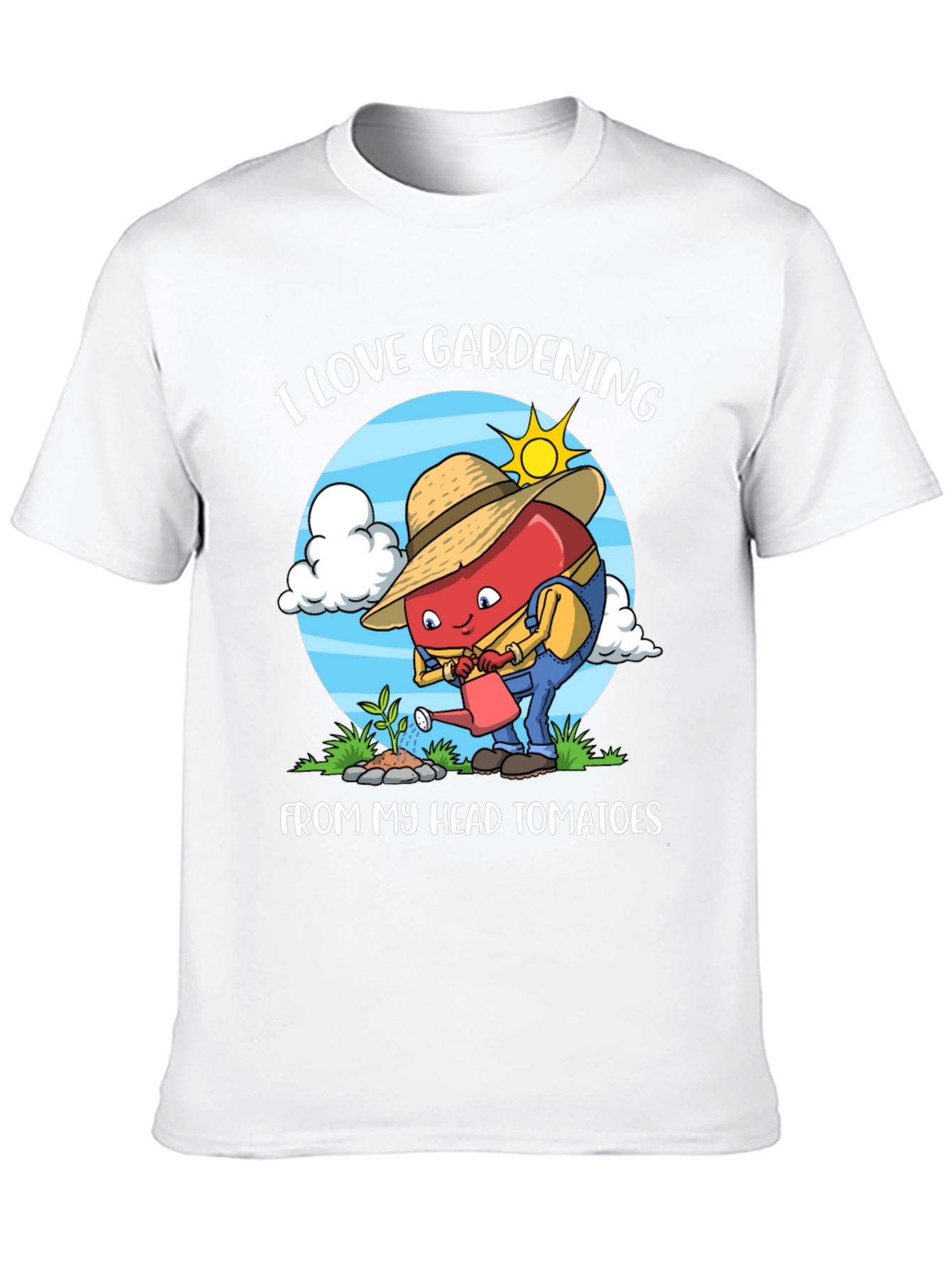 I Love Gardening T-Shirt Funny Tomato Gardener Tee
