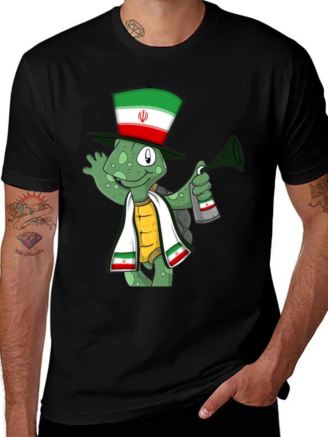 Iran Flag Turtle T-Shirt