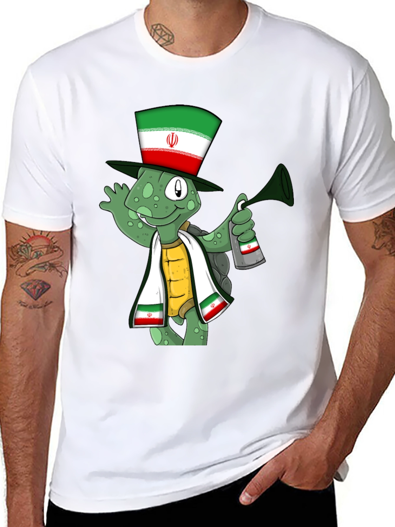 Iran Flag Turtle T-Shirt