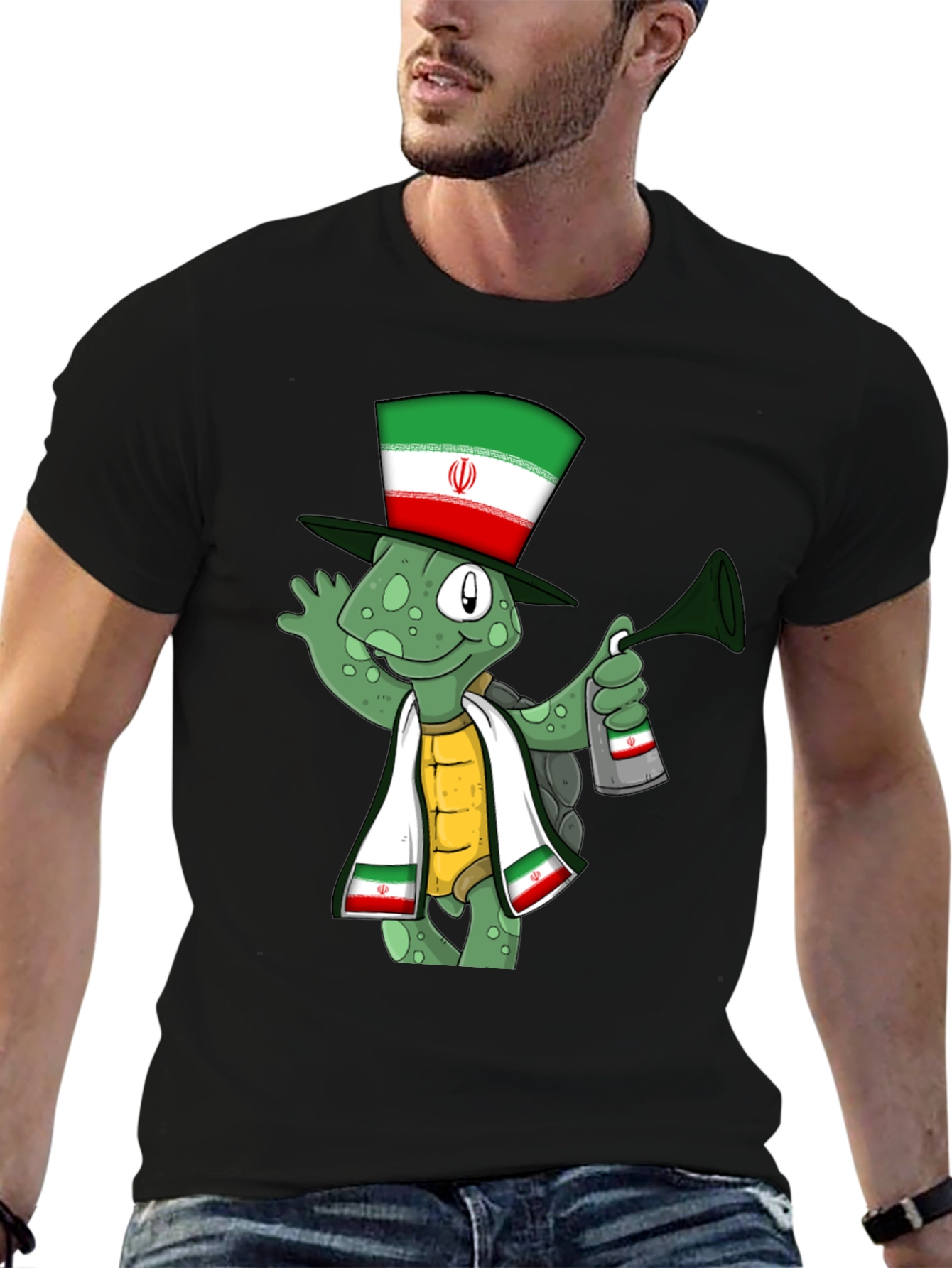 Iran Flag Turtle T-Shirt