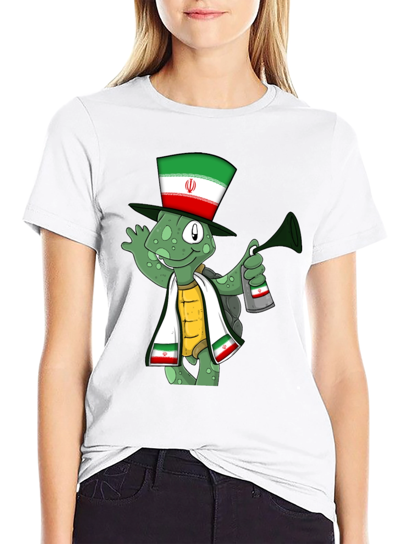 Iran Flag Turtle T-Shirt