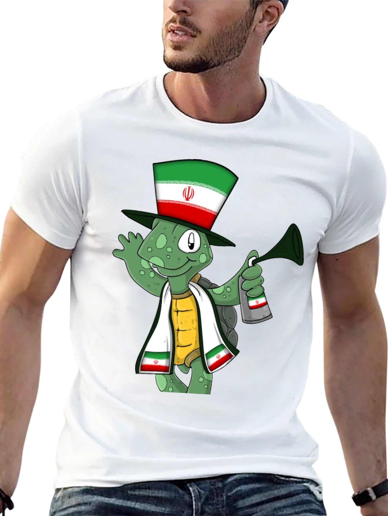Iran Flag Turtle T-Shirt