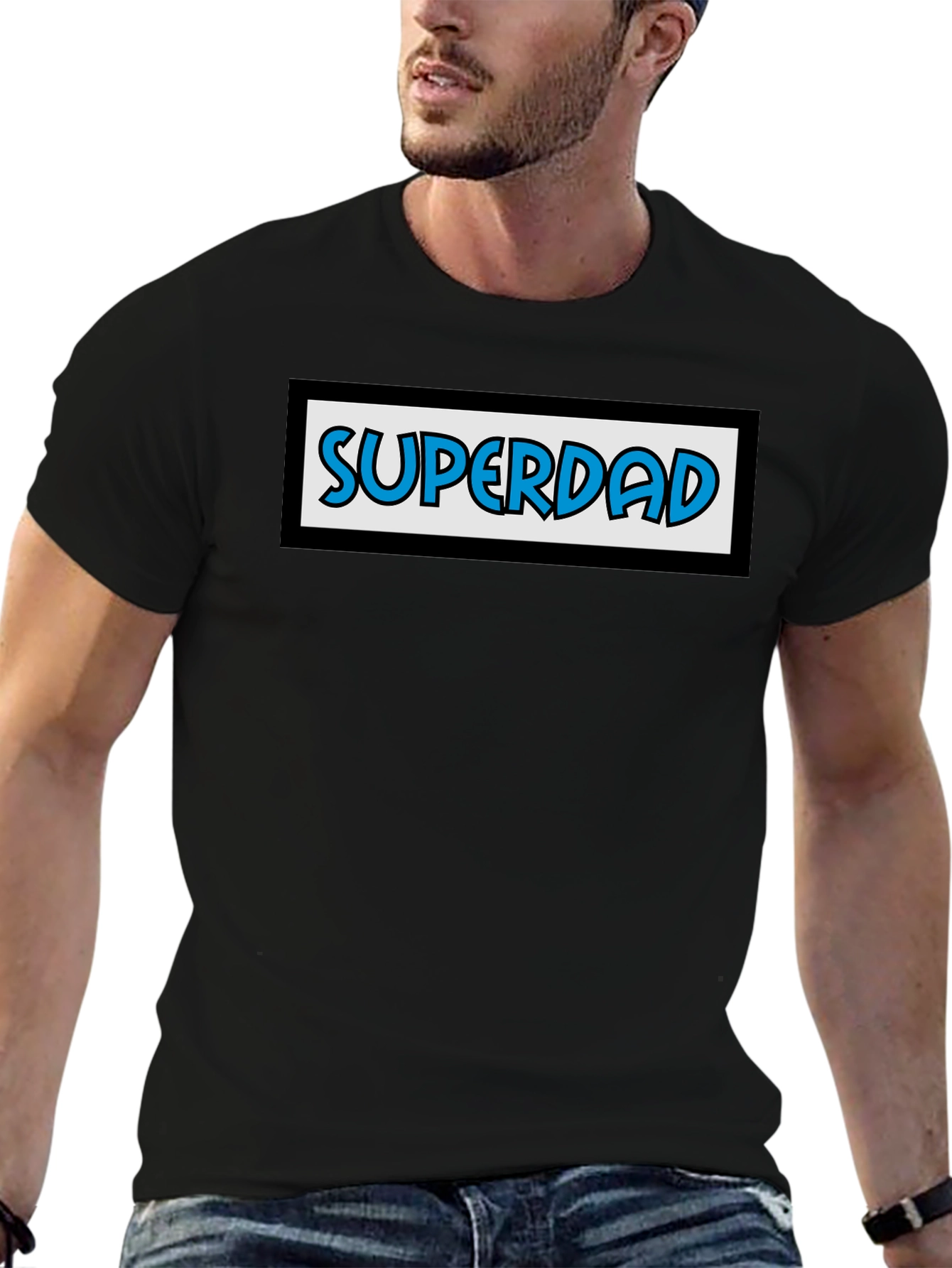 Superdad Black T-Shirt - Fathers Day Gift