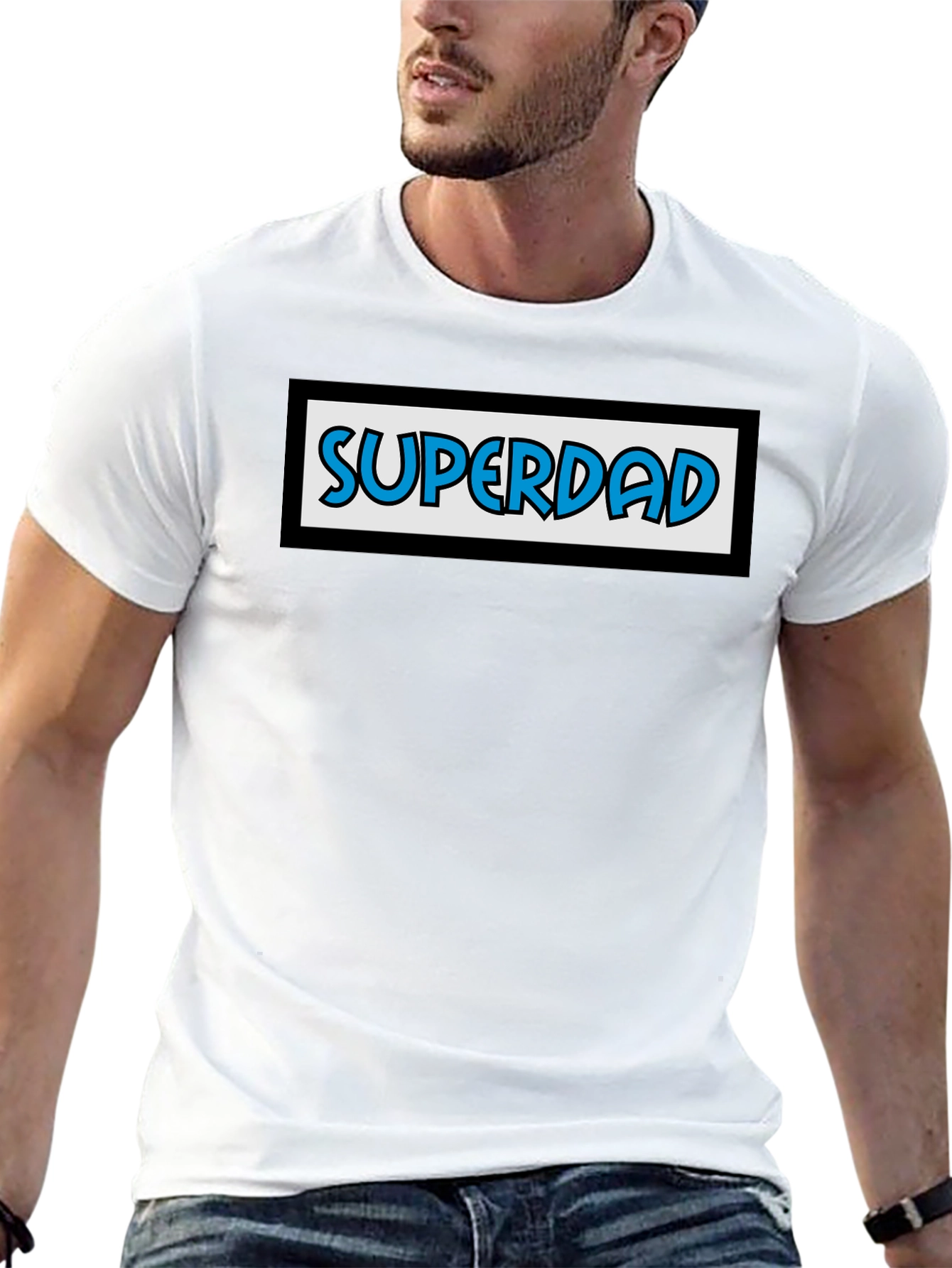 Superdad Black T-Shirt - Fathers Day Gift