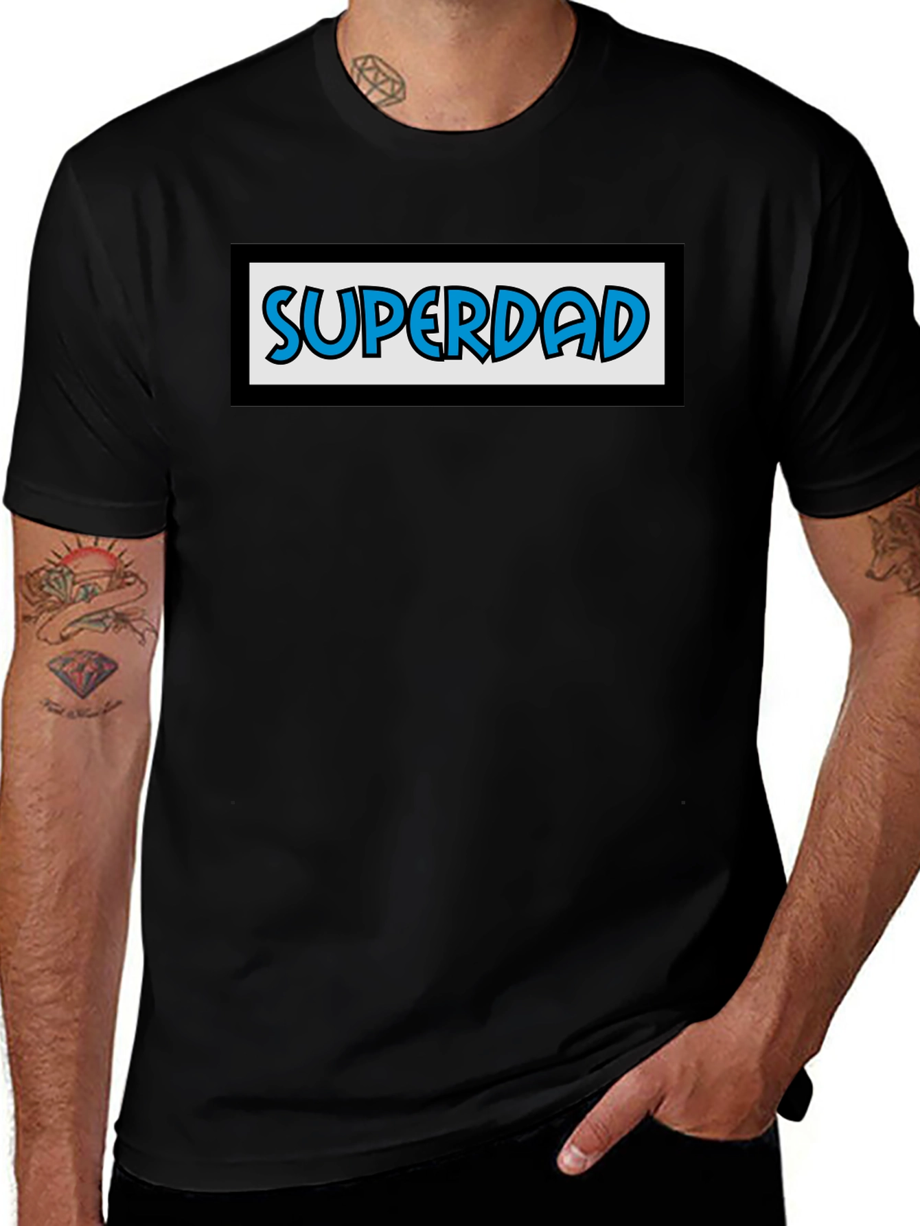 Superdad Black T-Shirt - Fathers Day Gift