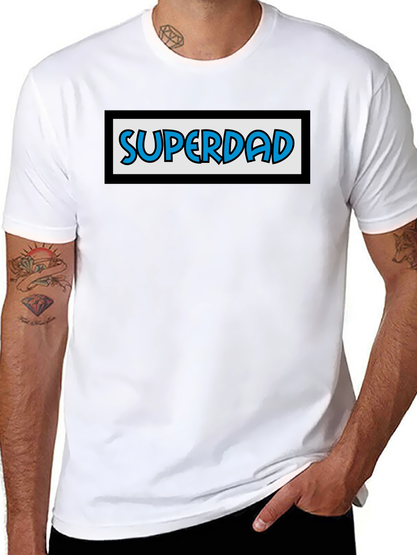 Superdad Black T-Shirt - Fathers Day Gift