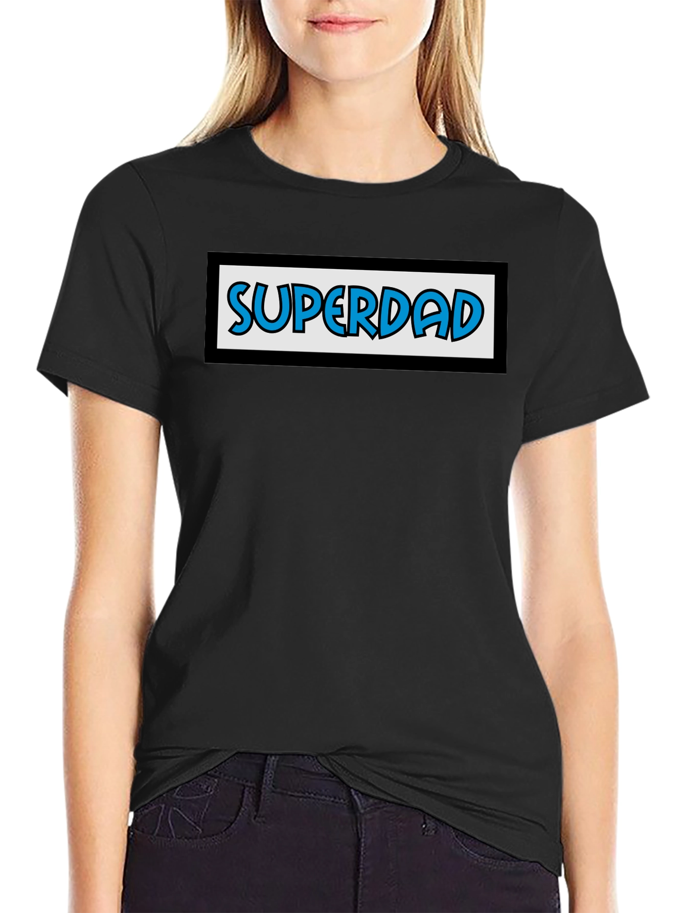 Superdad Black T-Shirt - Fathers Day Gift