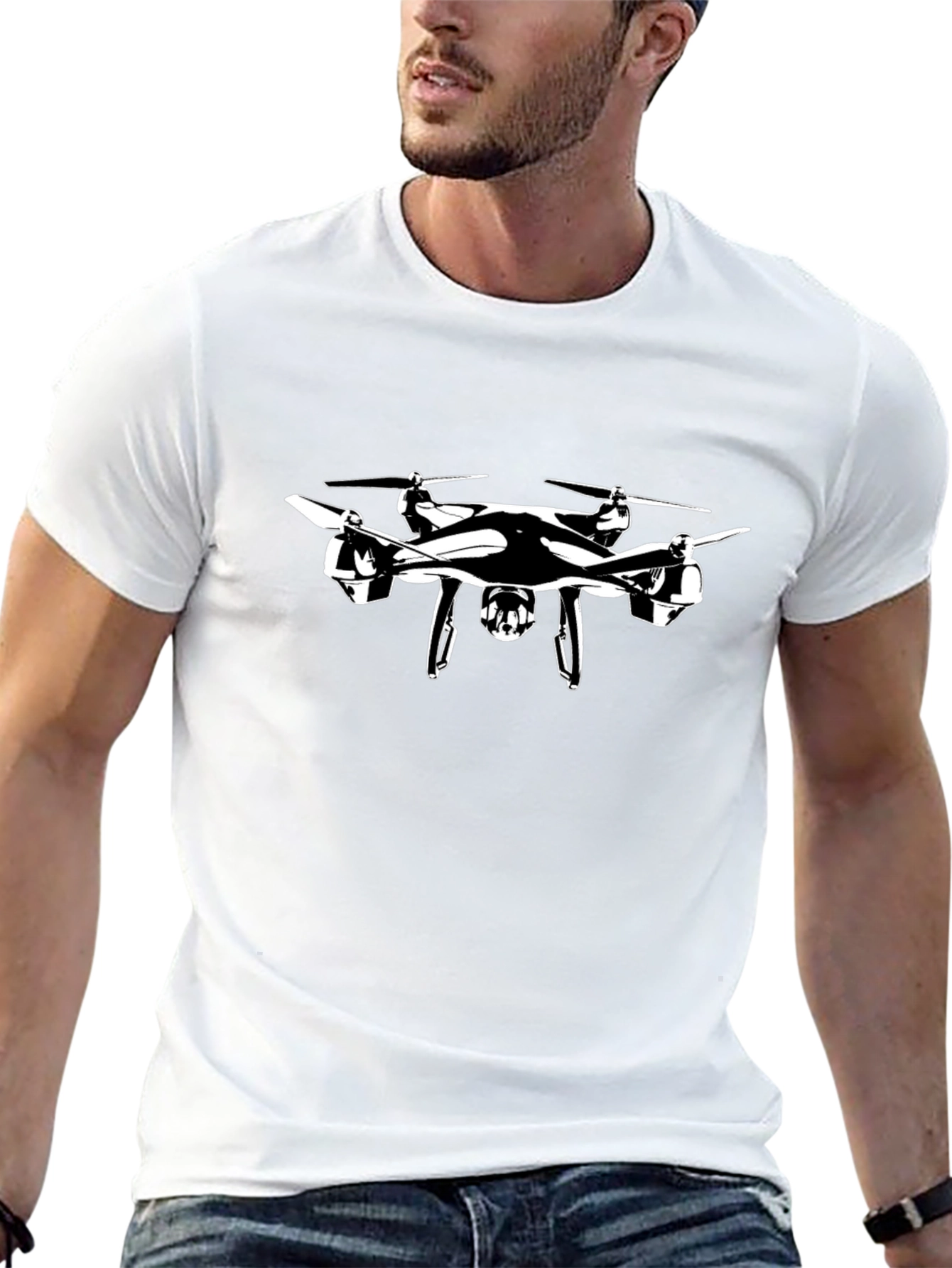 Drone Graphic T-Shirt - Fly High in Style