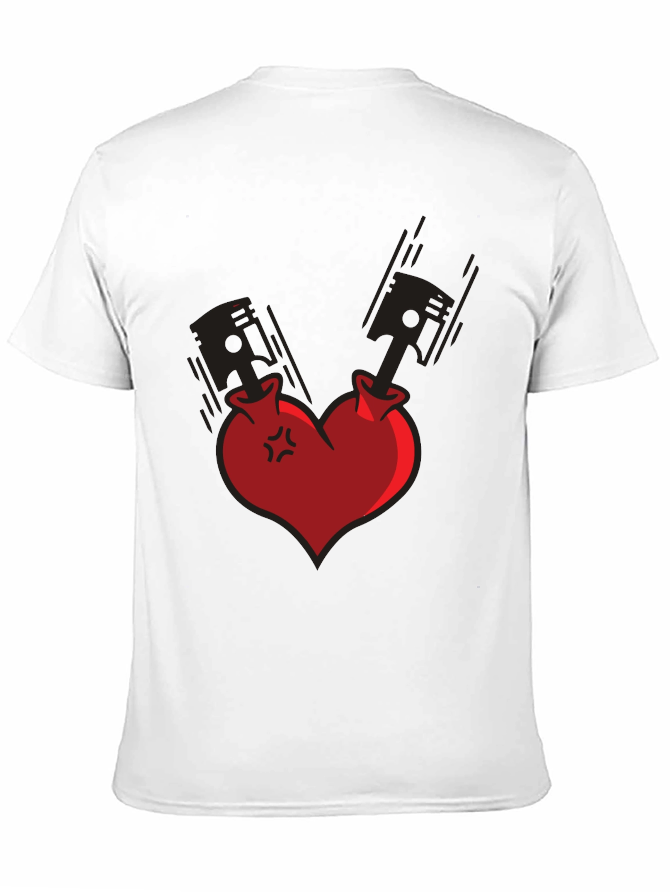 Piston Heart Graphic Tee - Black Cotton Blend
