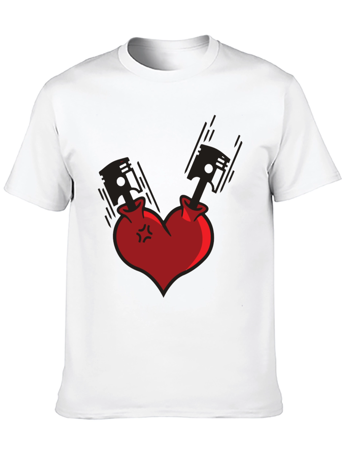 Piston Heart Graphic Tee - Black Cotton Blend