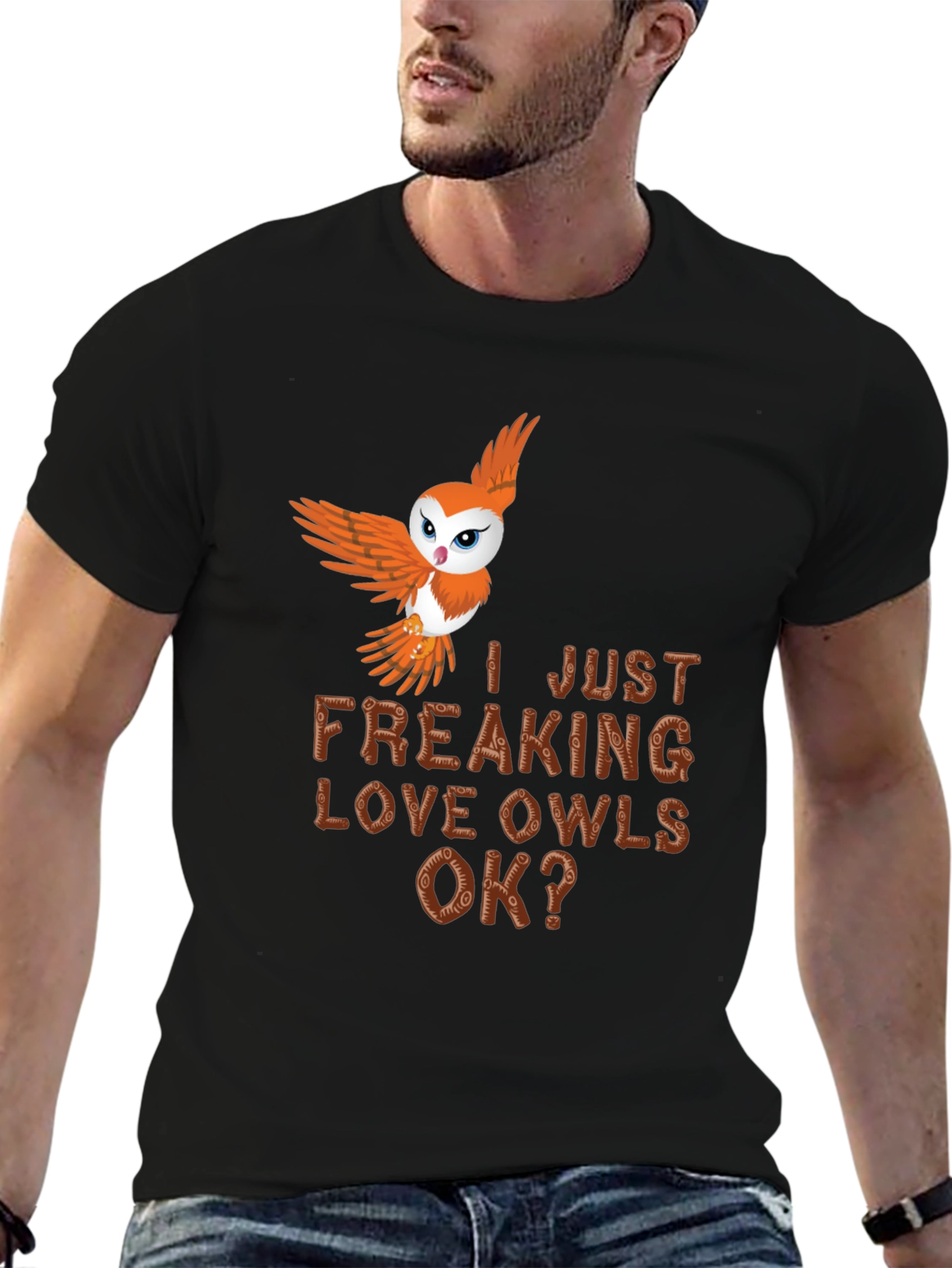 I Just Freaking Love Owls Mens Tee
