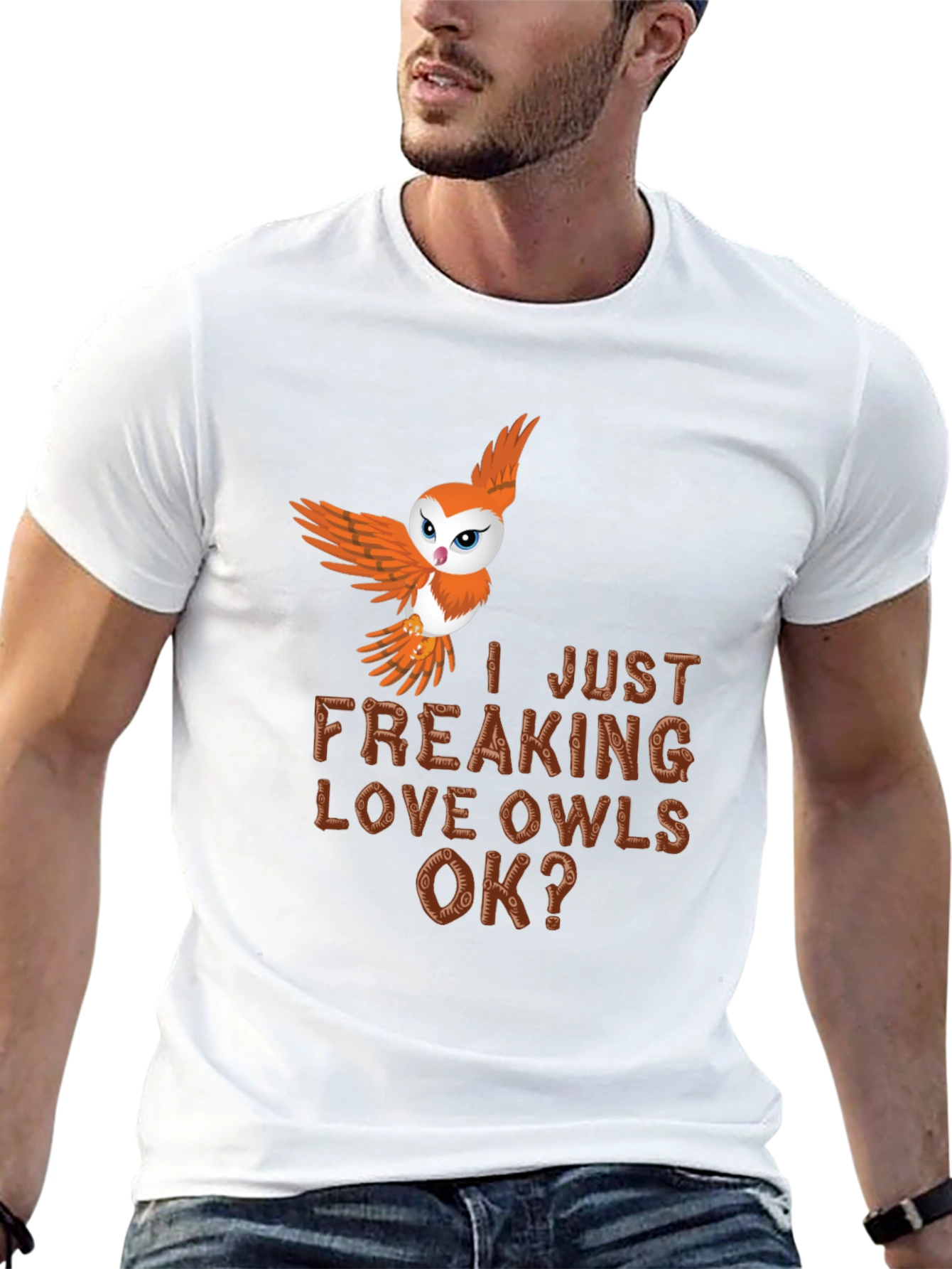 I Just Freaking Love Owls Mens Tee
