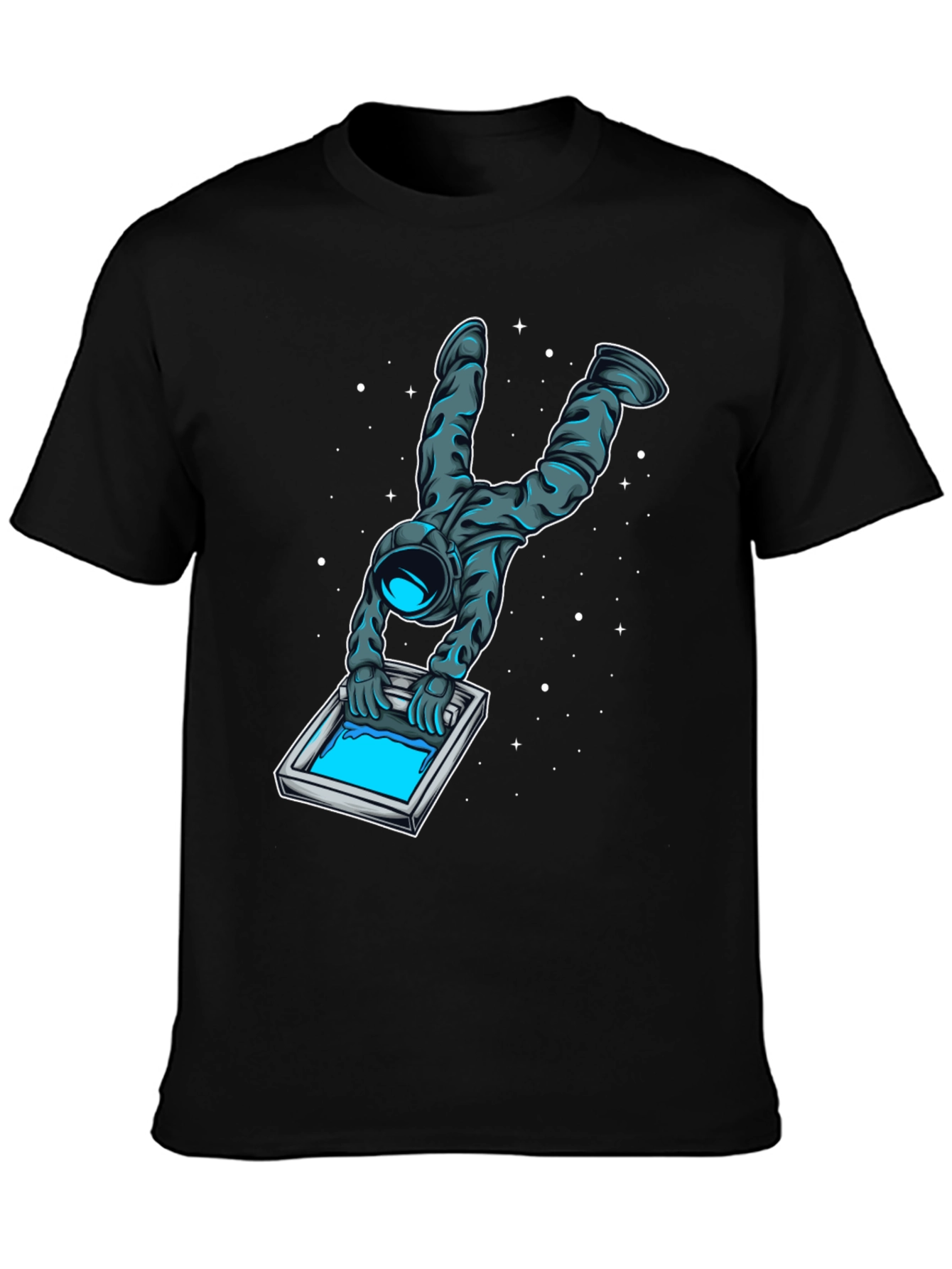 Astronaut Screen Printing T-Shirt - Unique Graphic Tee