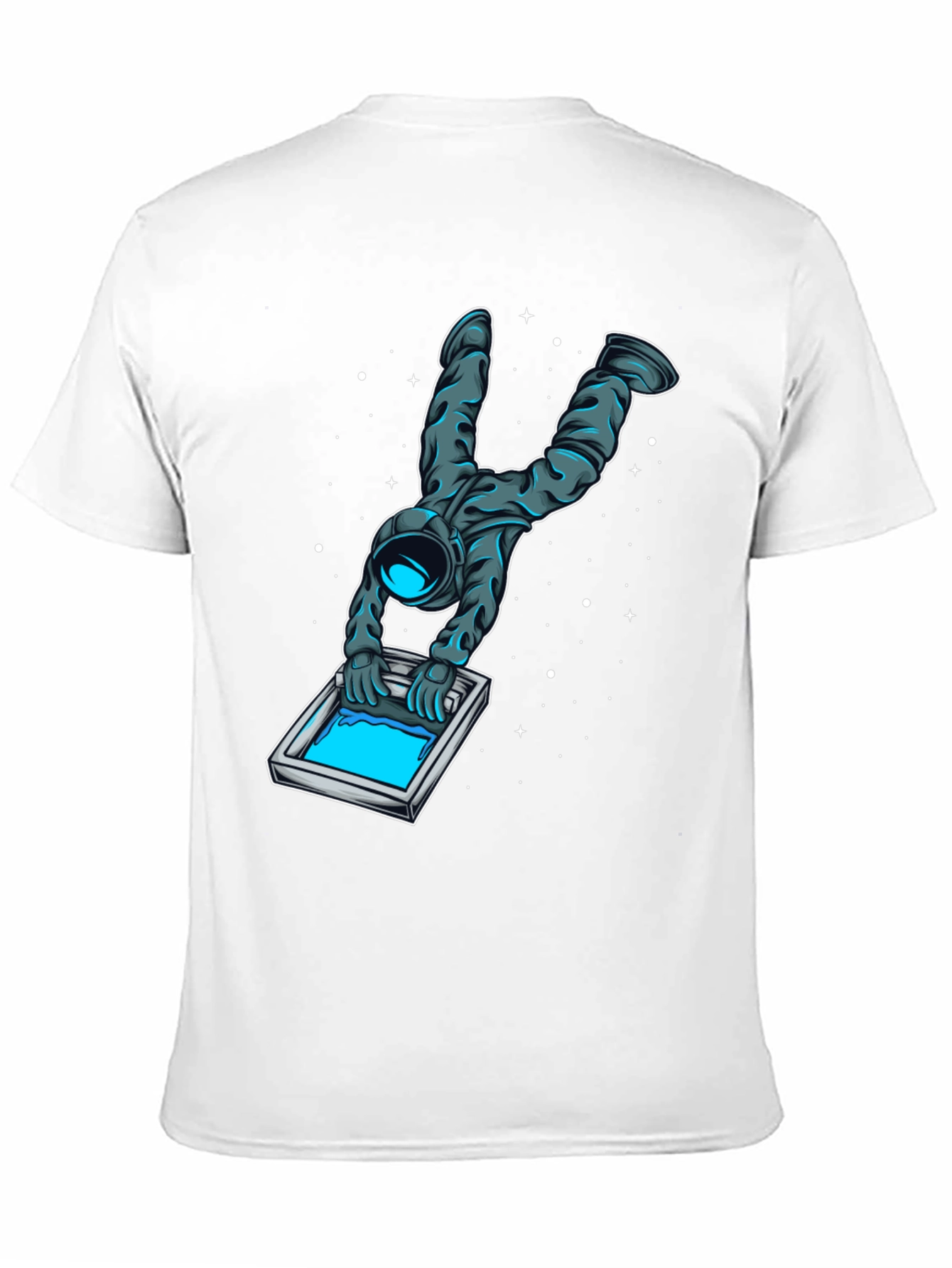 Astronaut Screen Printing T-Shirt - Unique Graphic Tee