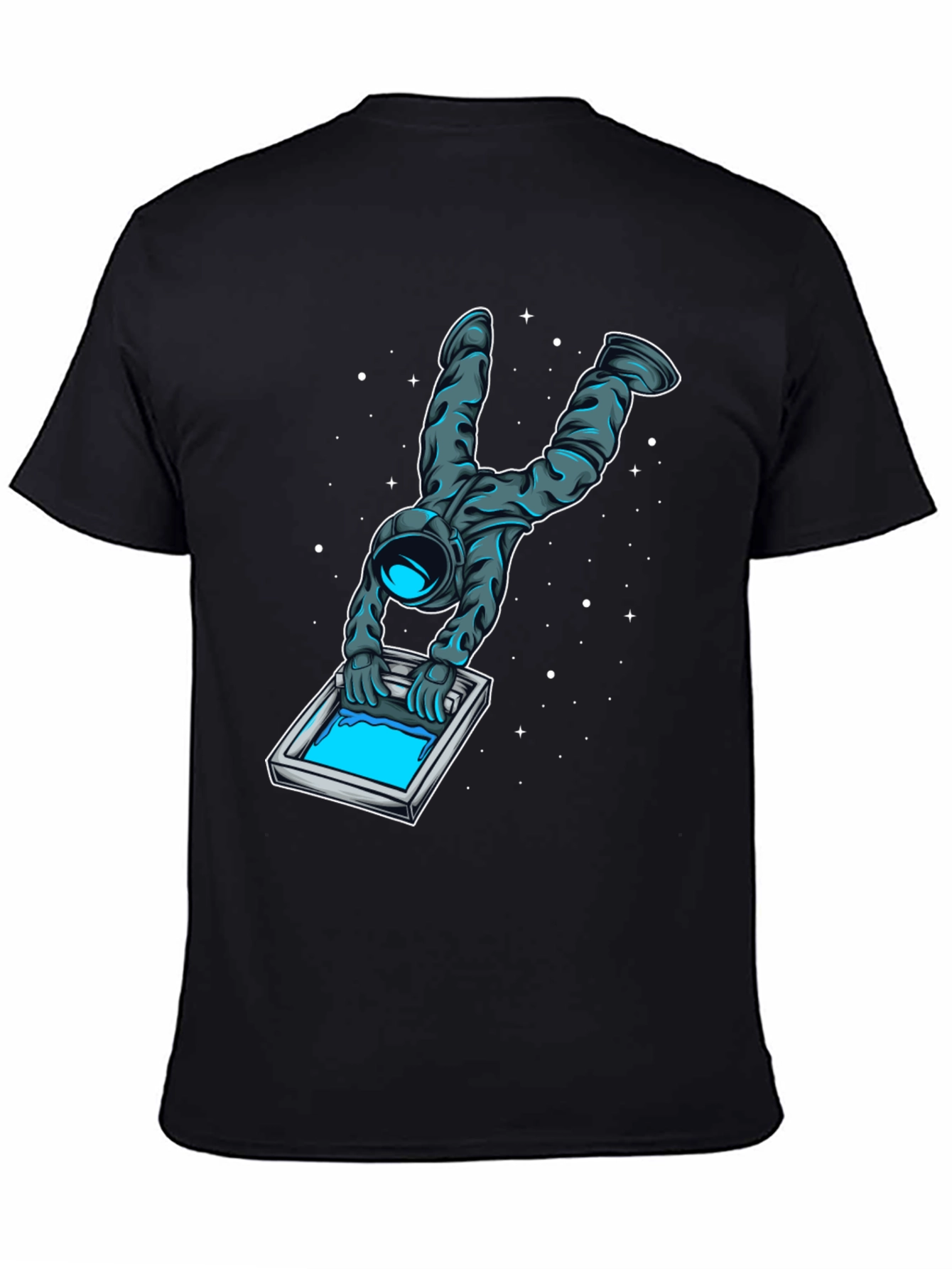 Astronaut Screen Printing T-Shirt - Unique Graphic Tee