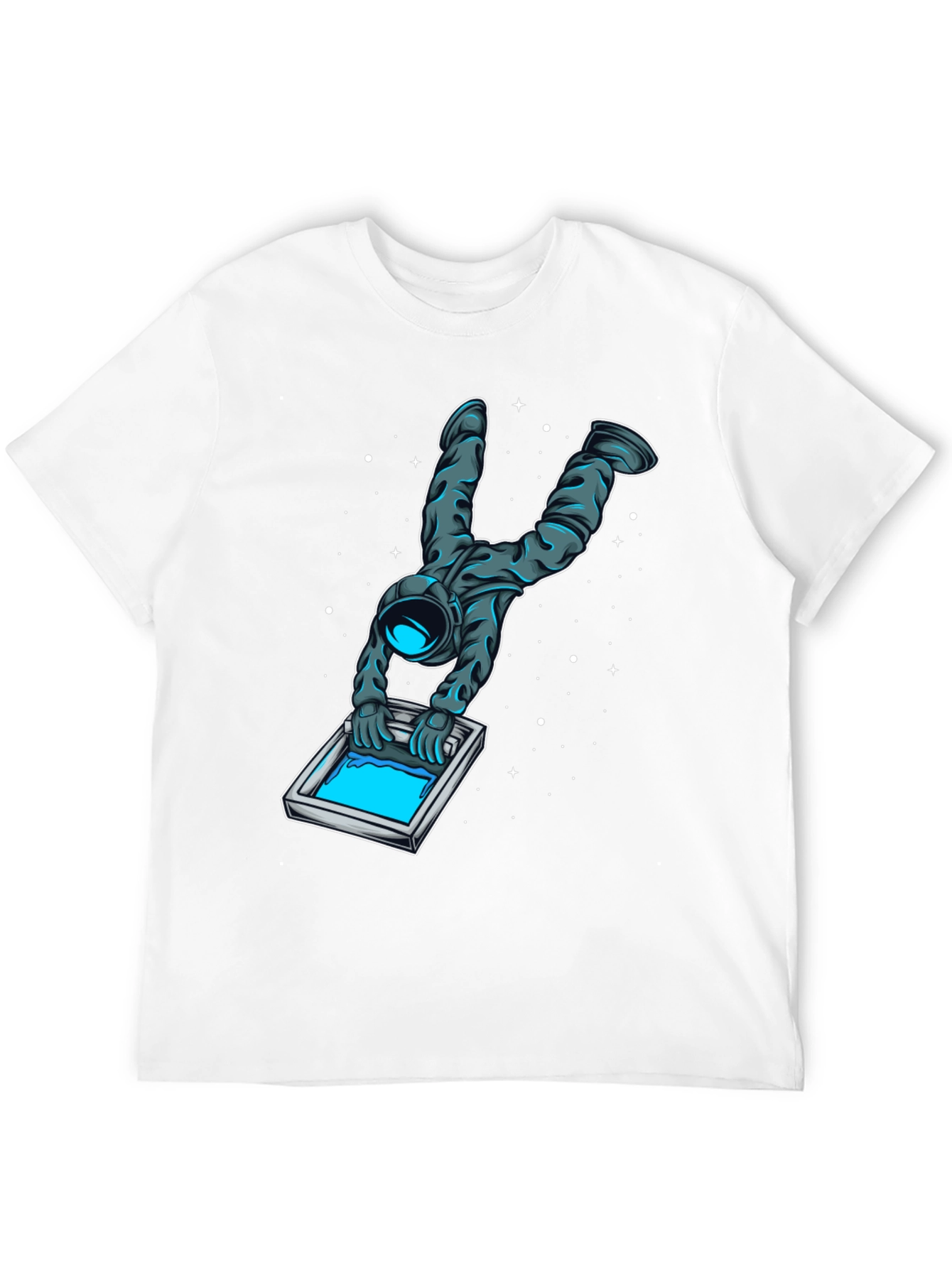 Astronaut Screen Printing T-Shirt - Unique Graphic Tee