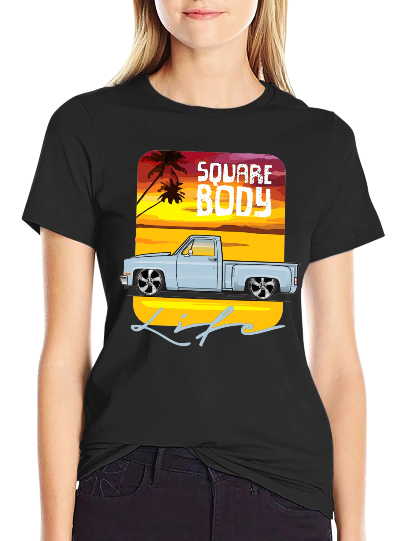 Square Body Life T-Shirt - Truck Graphic Tee