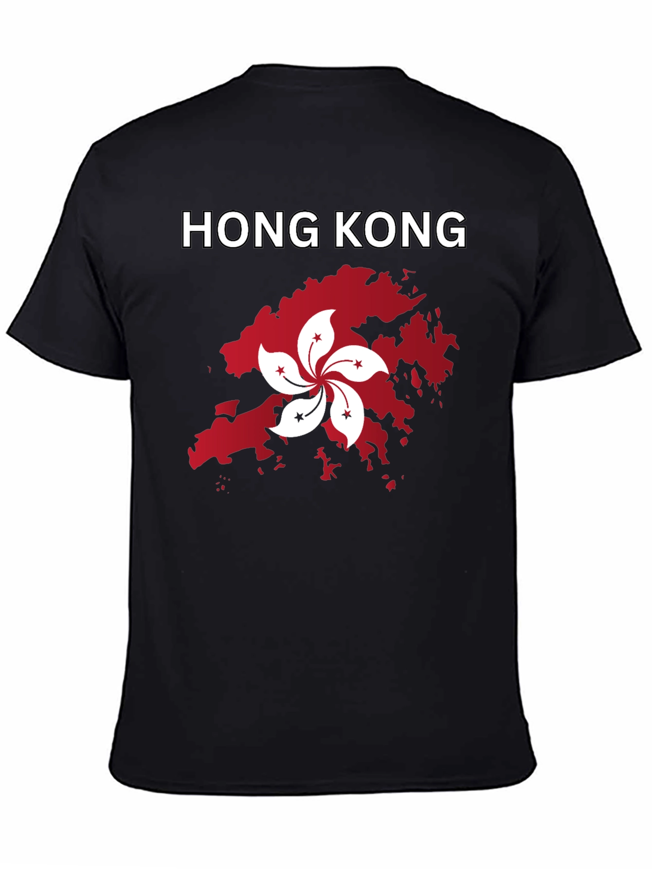Hong Kong Graphic Tee - Black Cotton T-Shirt