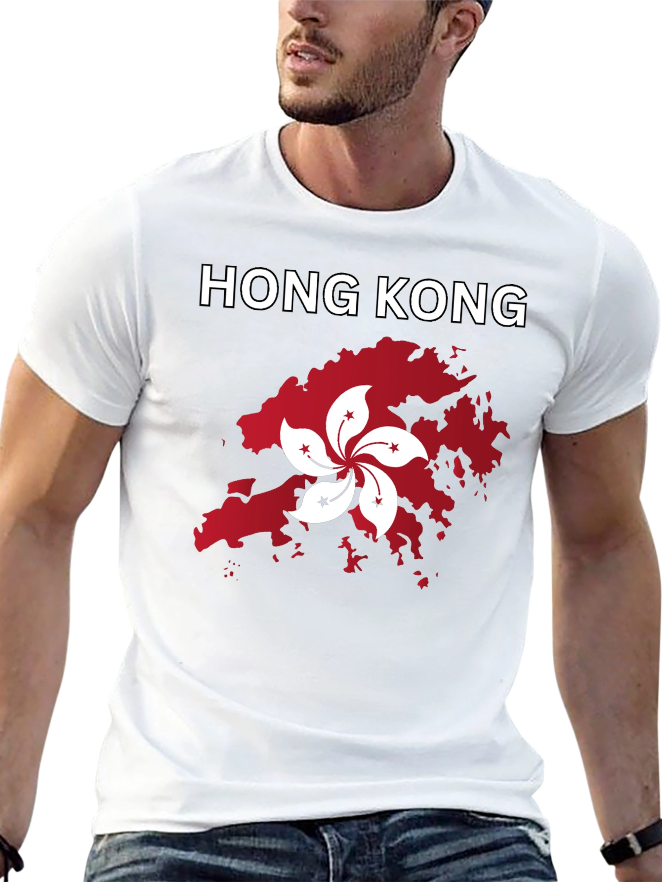 Hong Kong Graphic Tee - Black Cotton T-Shirt