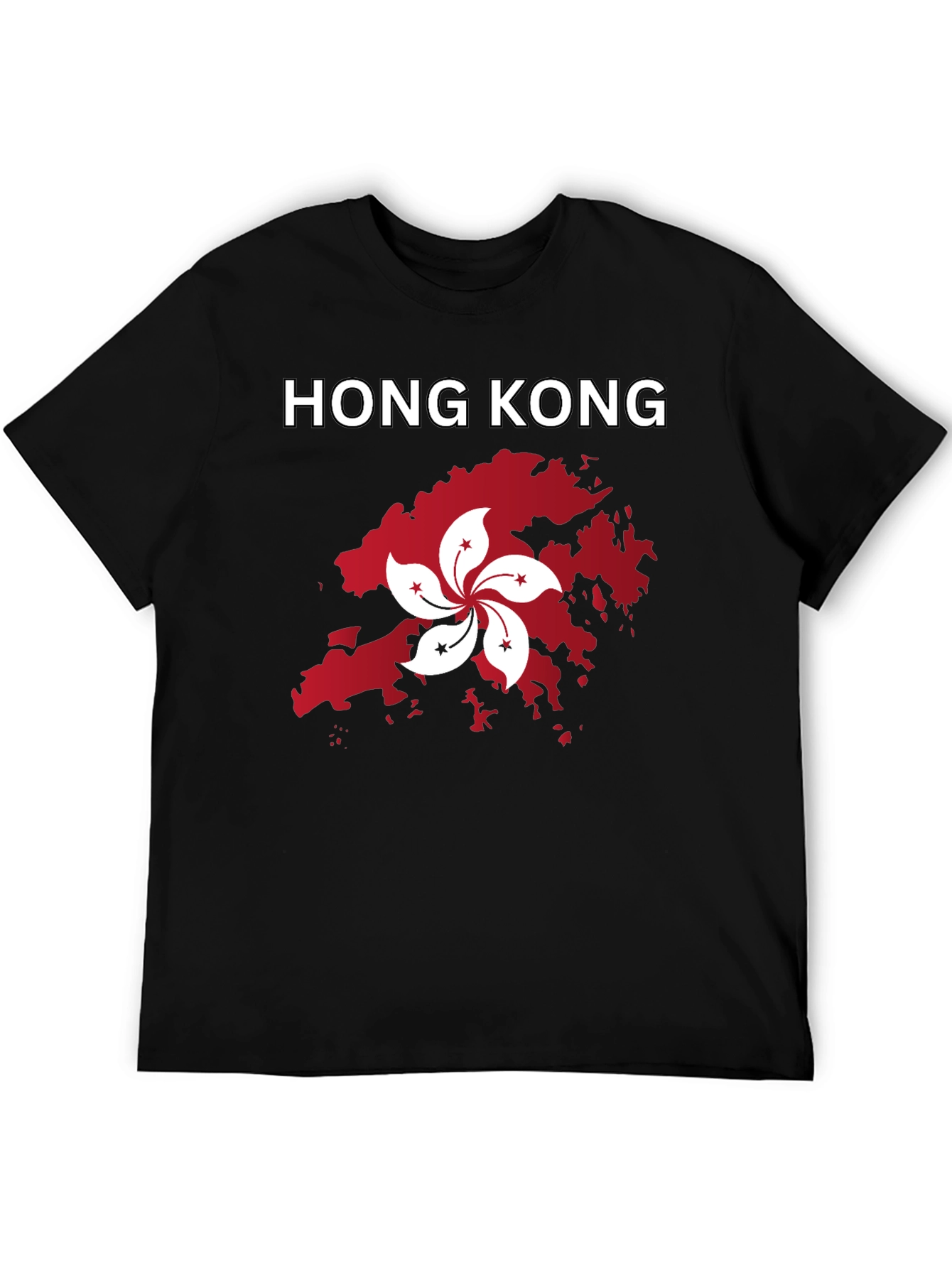 Hong Kong Graphic Tee - Black Cotton T-Shirt