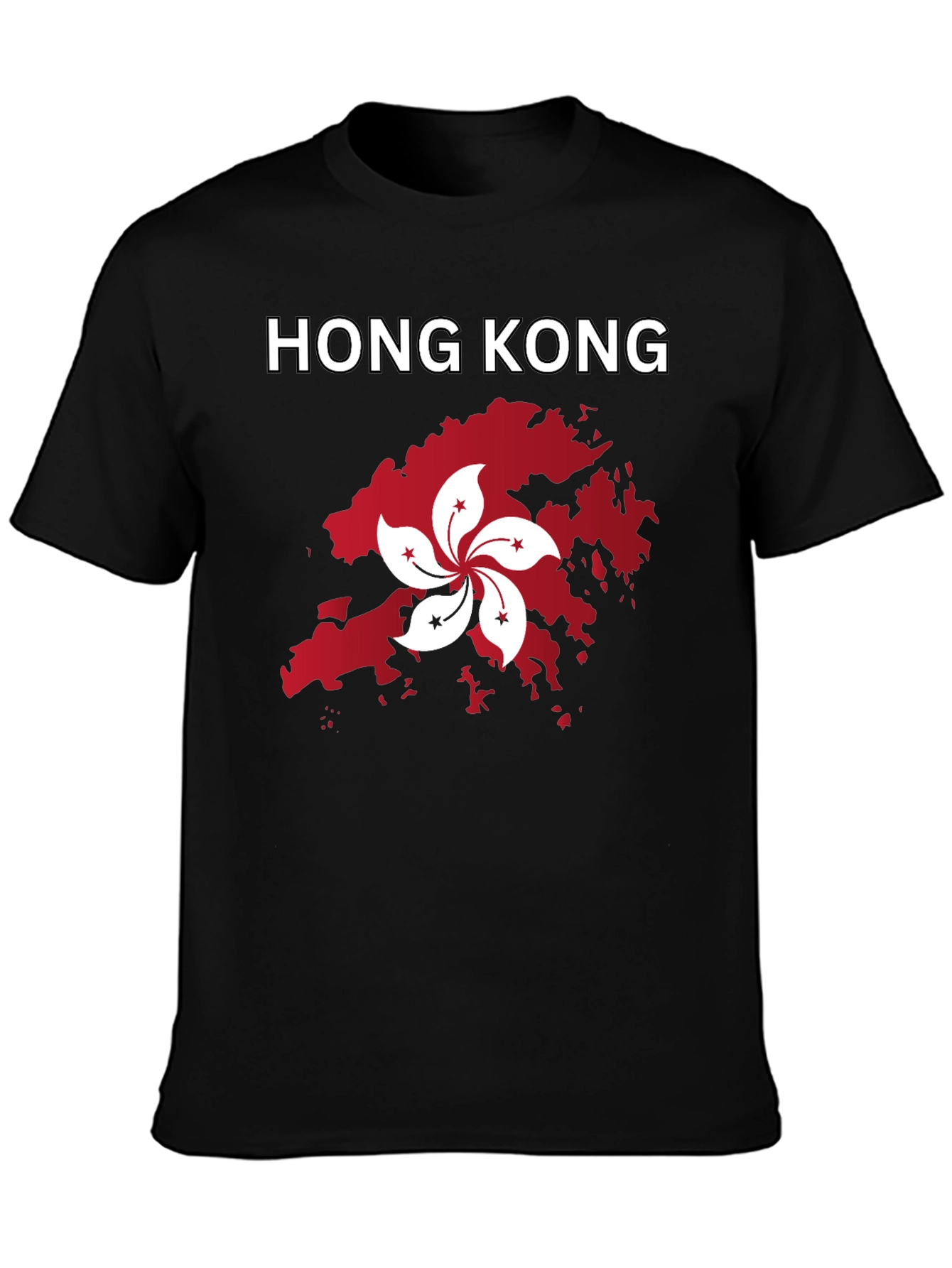 Hong Kong Graphic Tee - Black Cotton T-Shirt