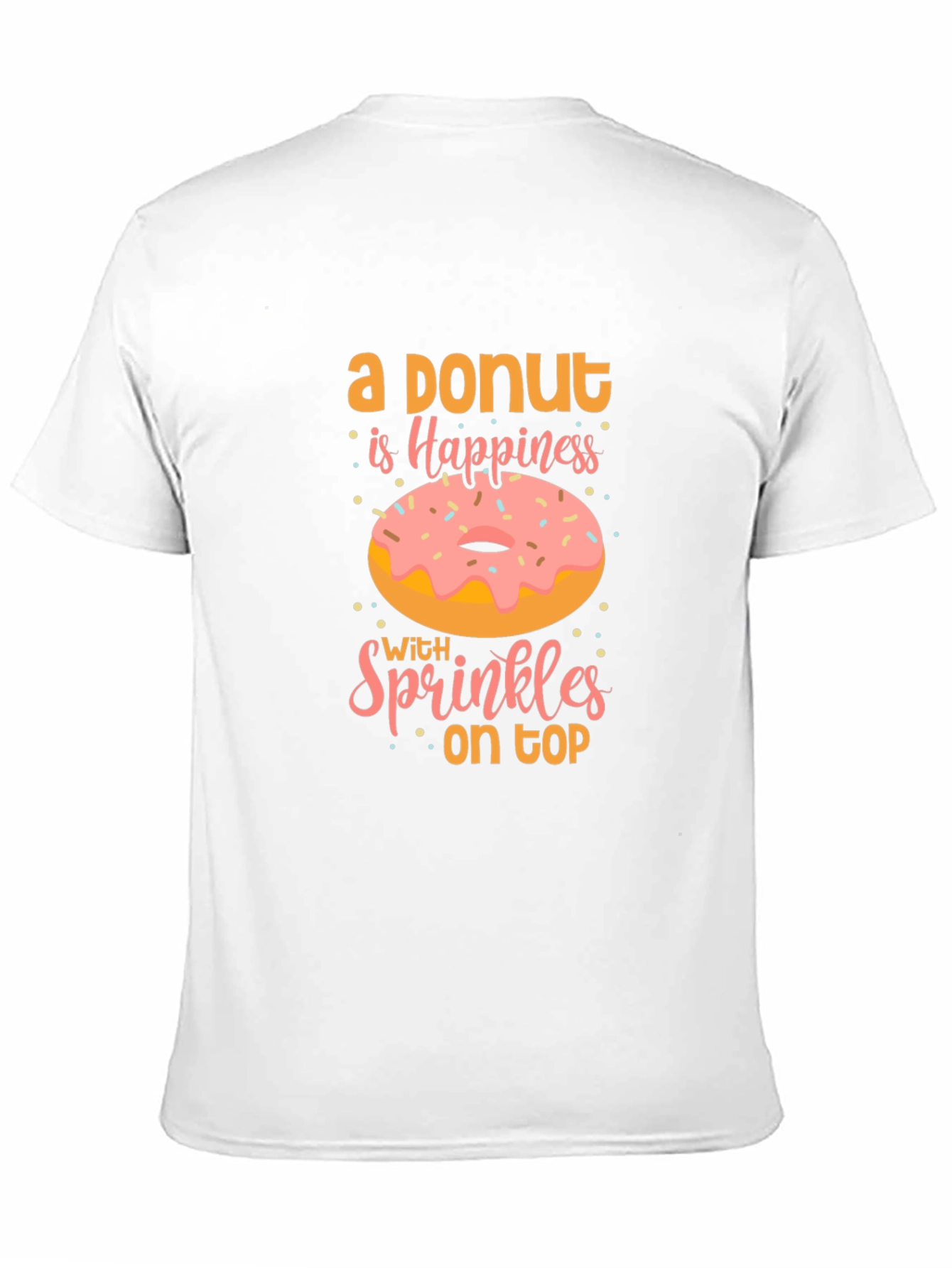Donut Happiness Graphic Tee - Casual Black T-Shirt