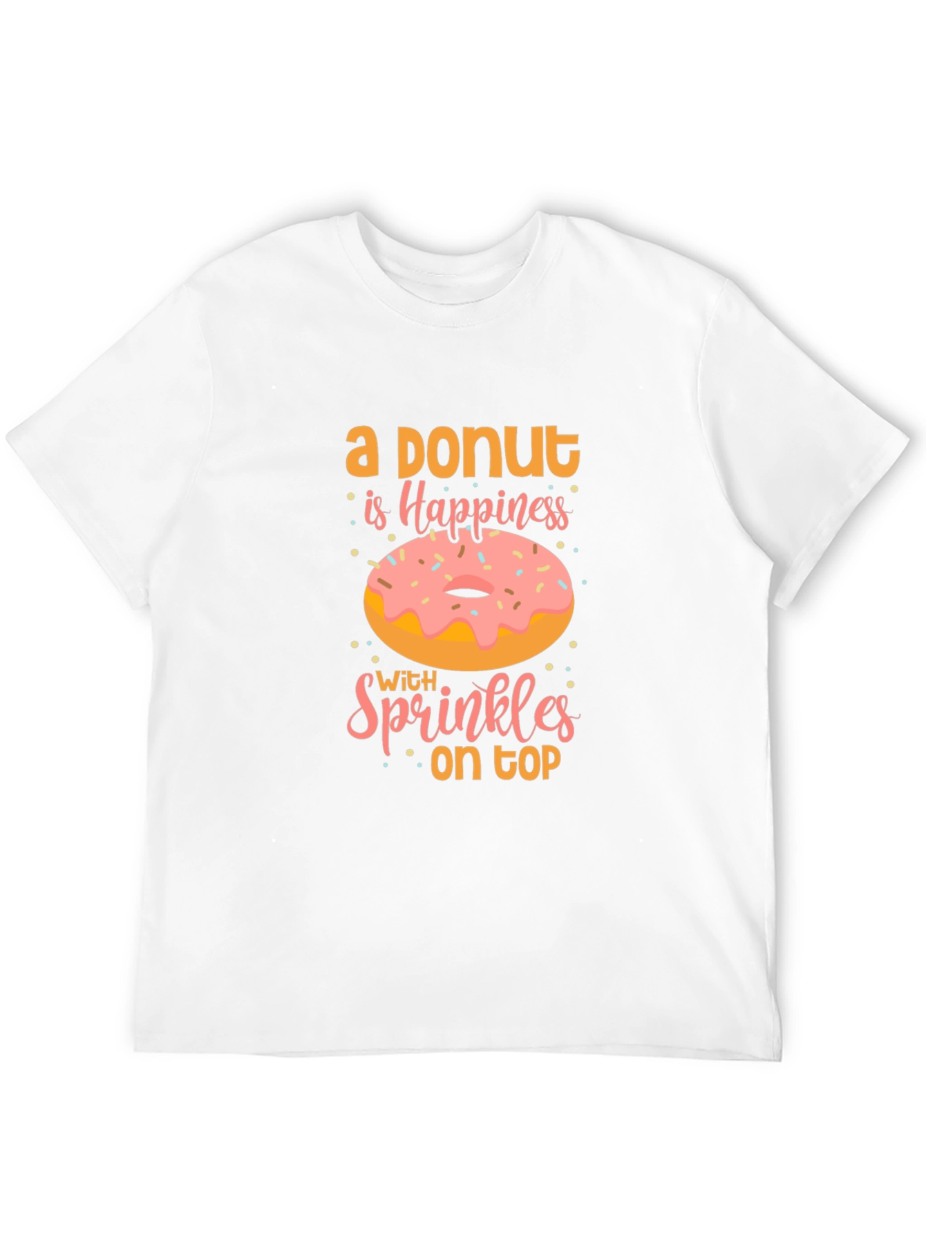 Donut Happiness Graphic Tee - Casual Black T-Shirt
