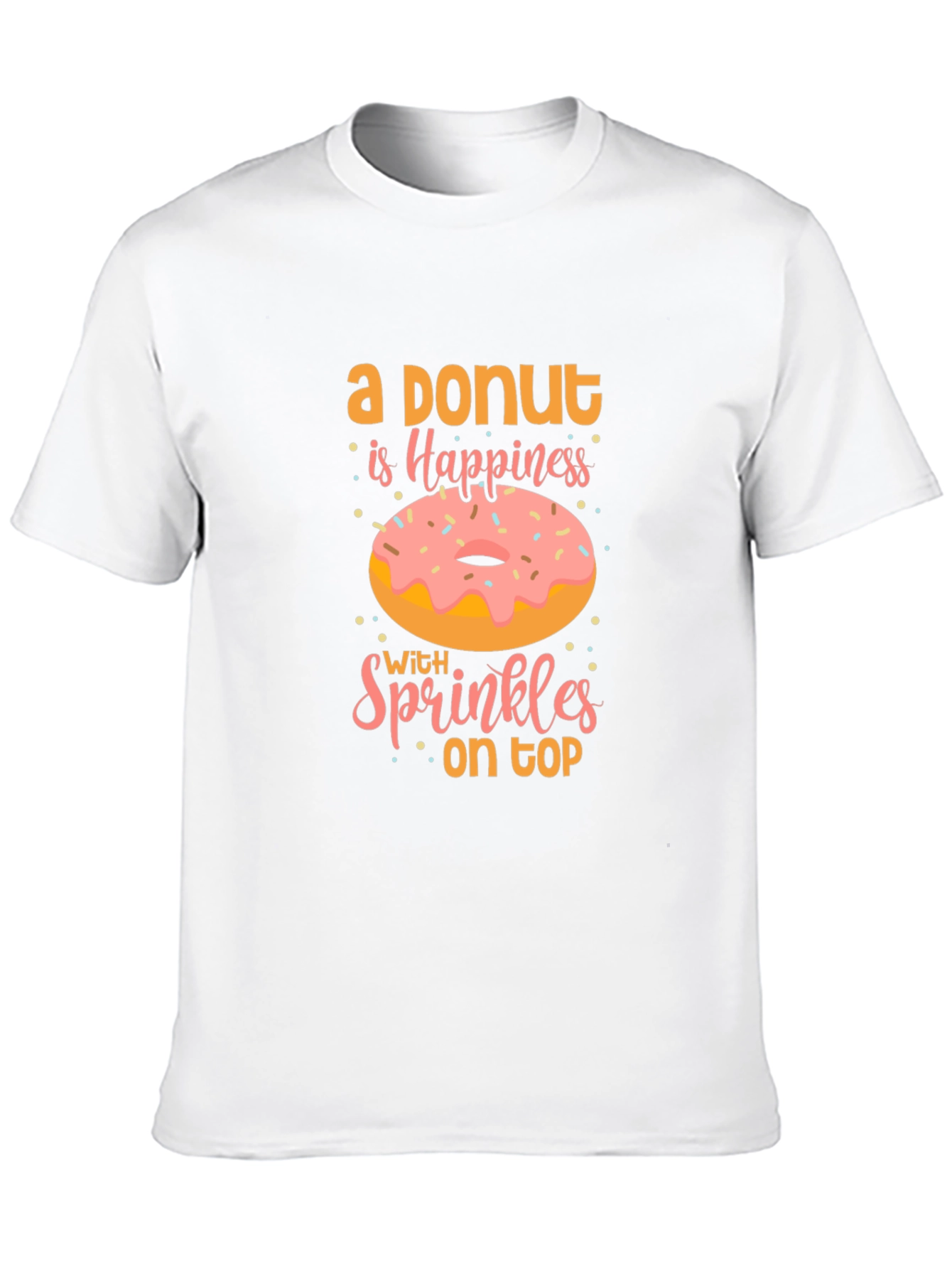 Donut Happiness Graphic Tee - Casual Black T-Shirt