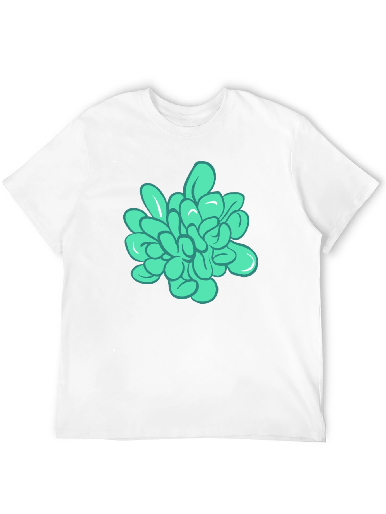 Mens Black Tee with Abstract Floral Graphic