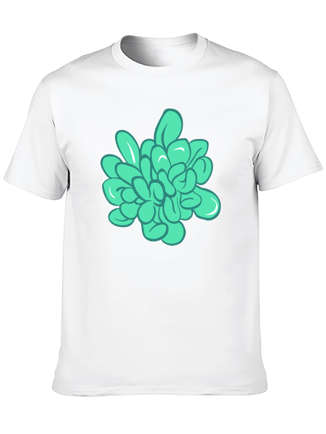 Mens Black Tee with Abstract Floral Graphic