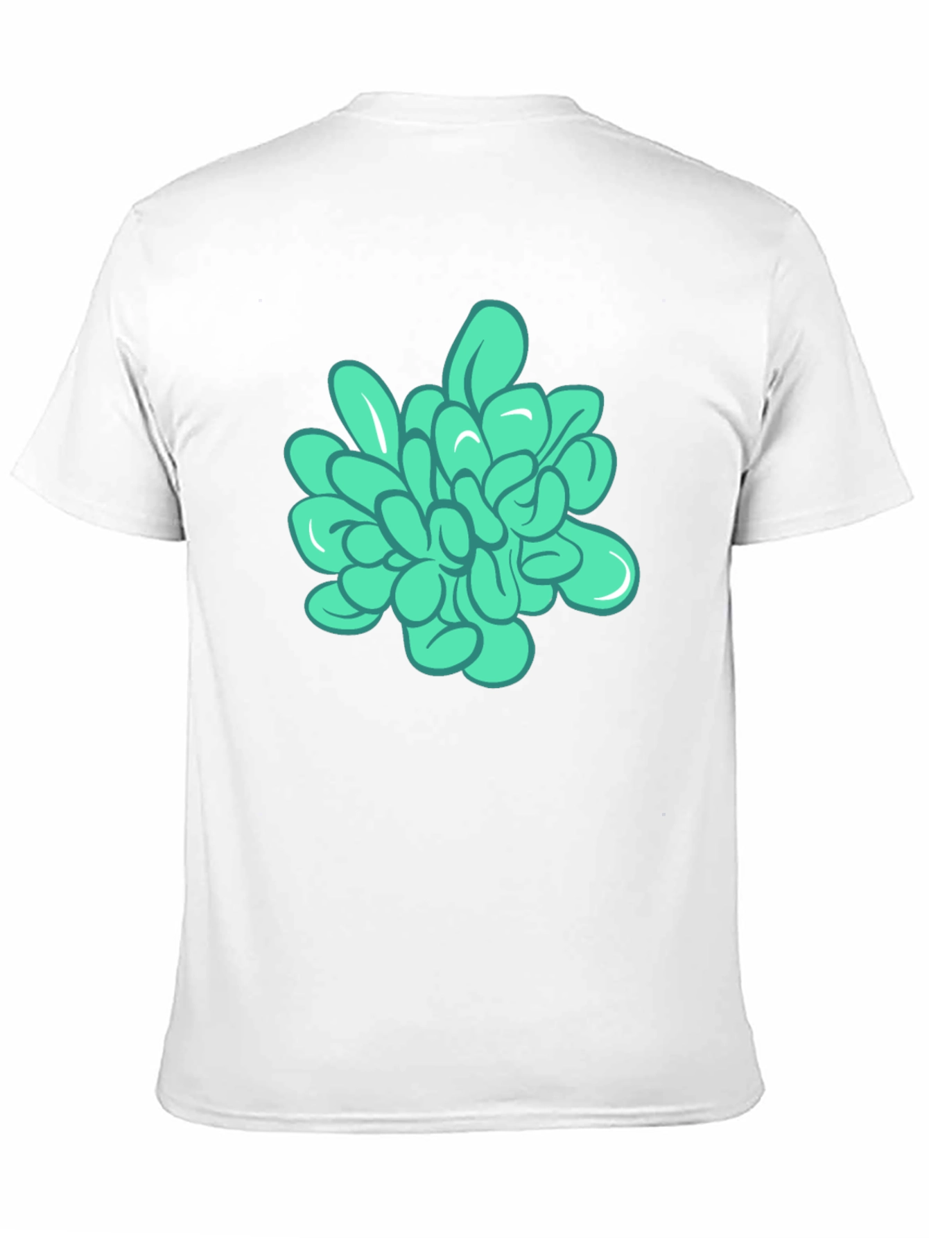 Mens Black Tee with Abstract Floral Graphic