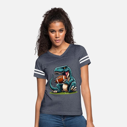 Dinosaur Catching Football