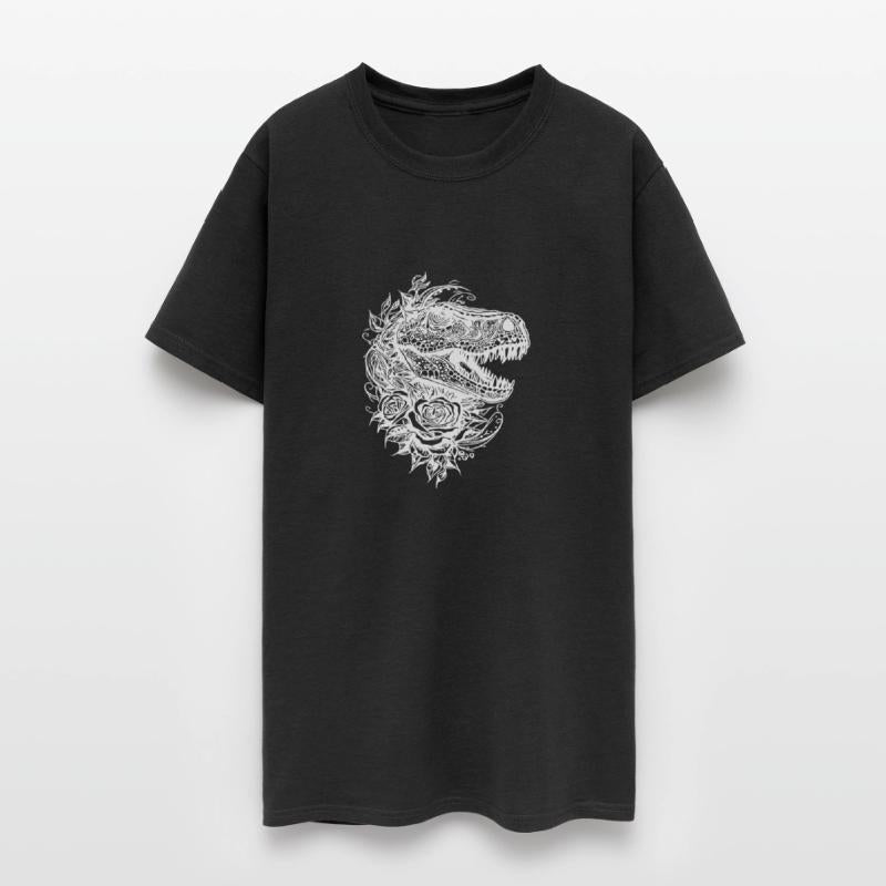 Dinosaur In Flower Tattoo Roses Dino Style