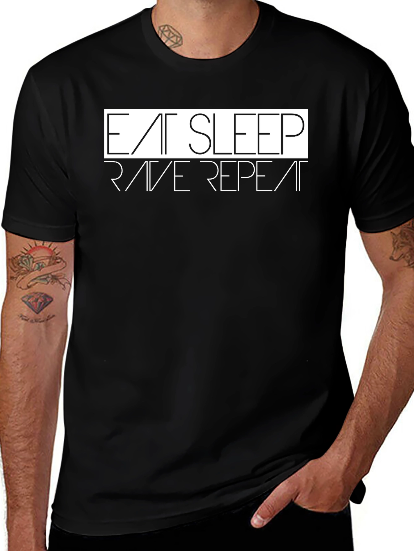 Eat Sleep Rave Repeat Graphic Tee