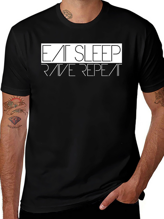 Eat Sleep Rave Repeat Graphic Tee