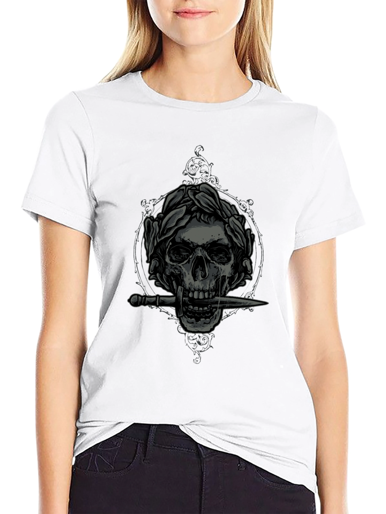 Skull & Dagger Graphic Tee - Edgy Style
