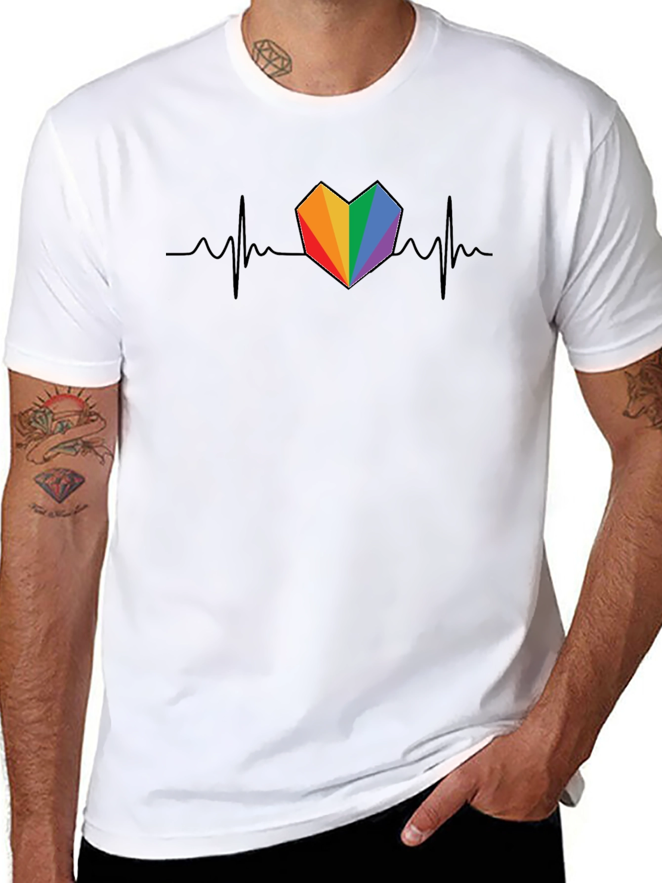 Rainbow Heartbeat Pride T-Shirt